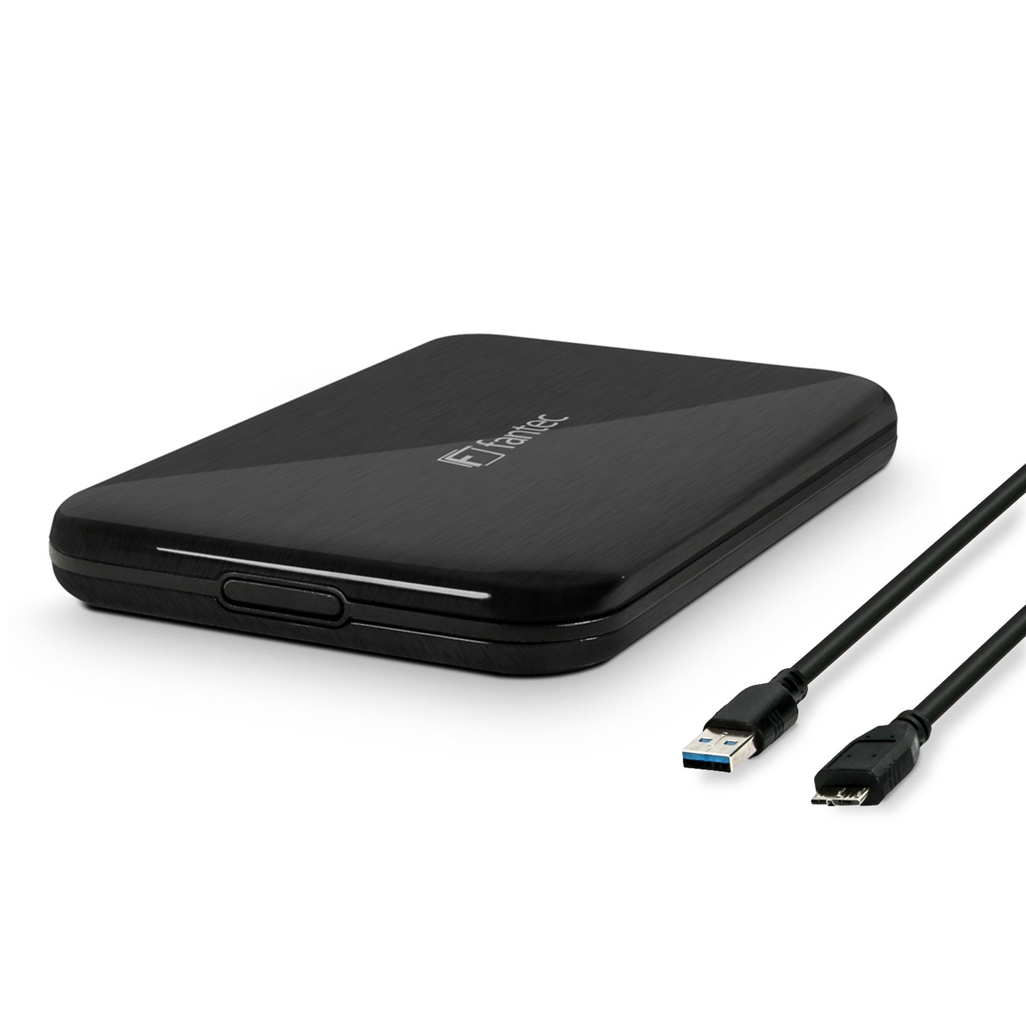 FANTEC ALU-25U3, externes 2.5 Zoll-SATA-Gehäuse, USB 3.0, Aluminium, schwarz