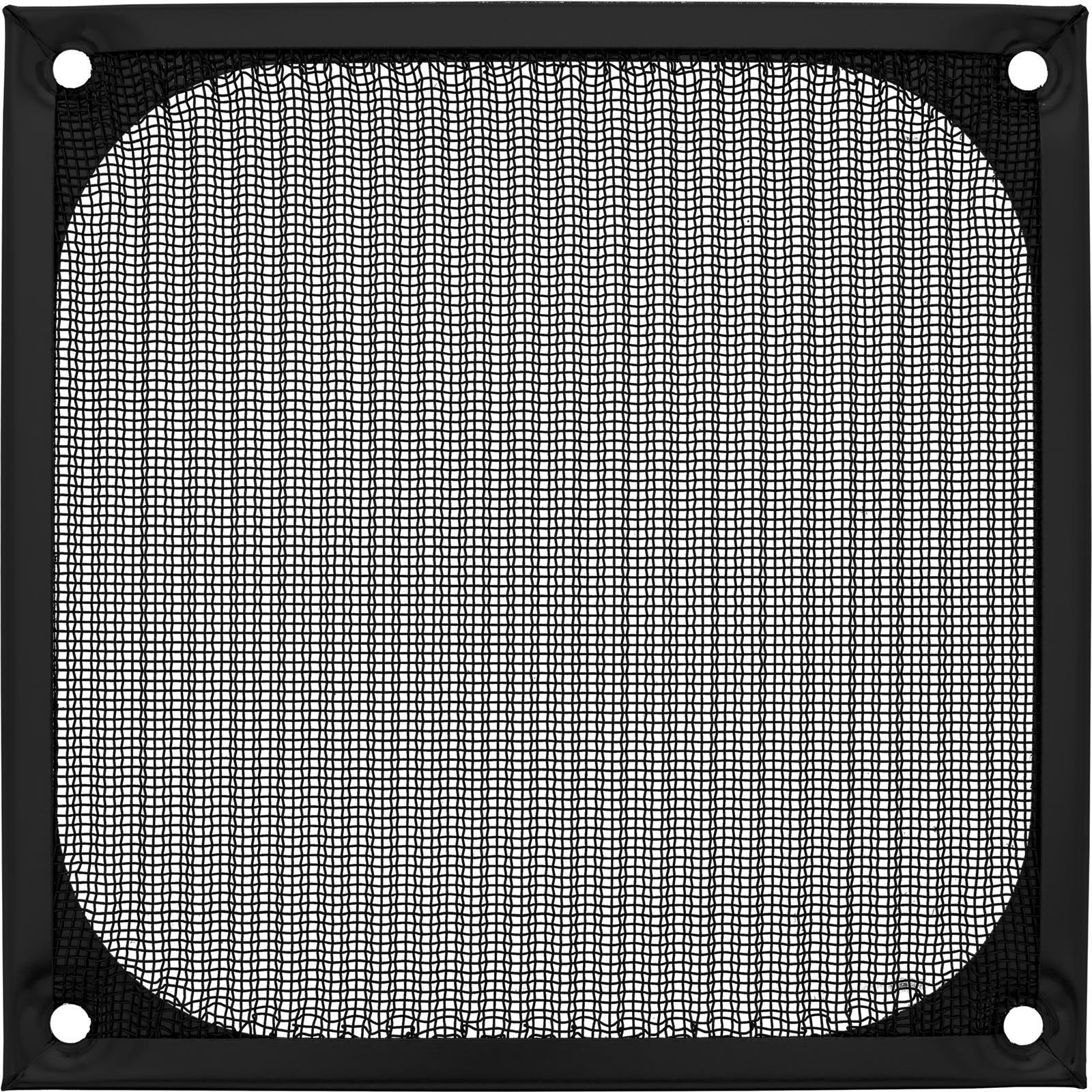InLine® Lüftergitter, Aluminium Filter, 120x120mm, schwarz