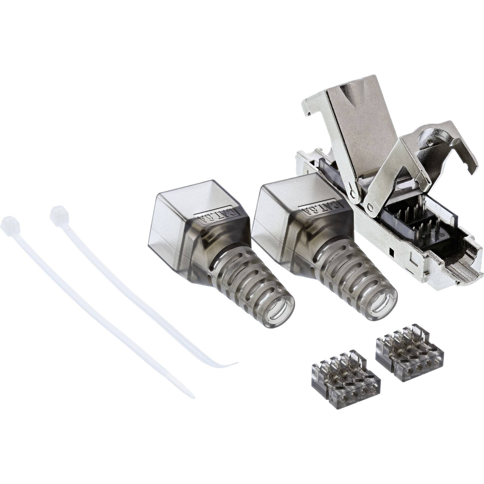 InLine® Kabelverbinder Cat.6A, mit LSA-Technik, geschirmt, schmale Ausführung