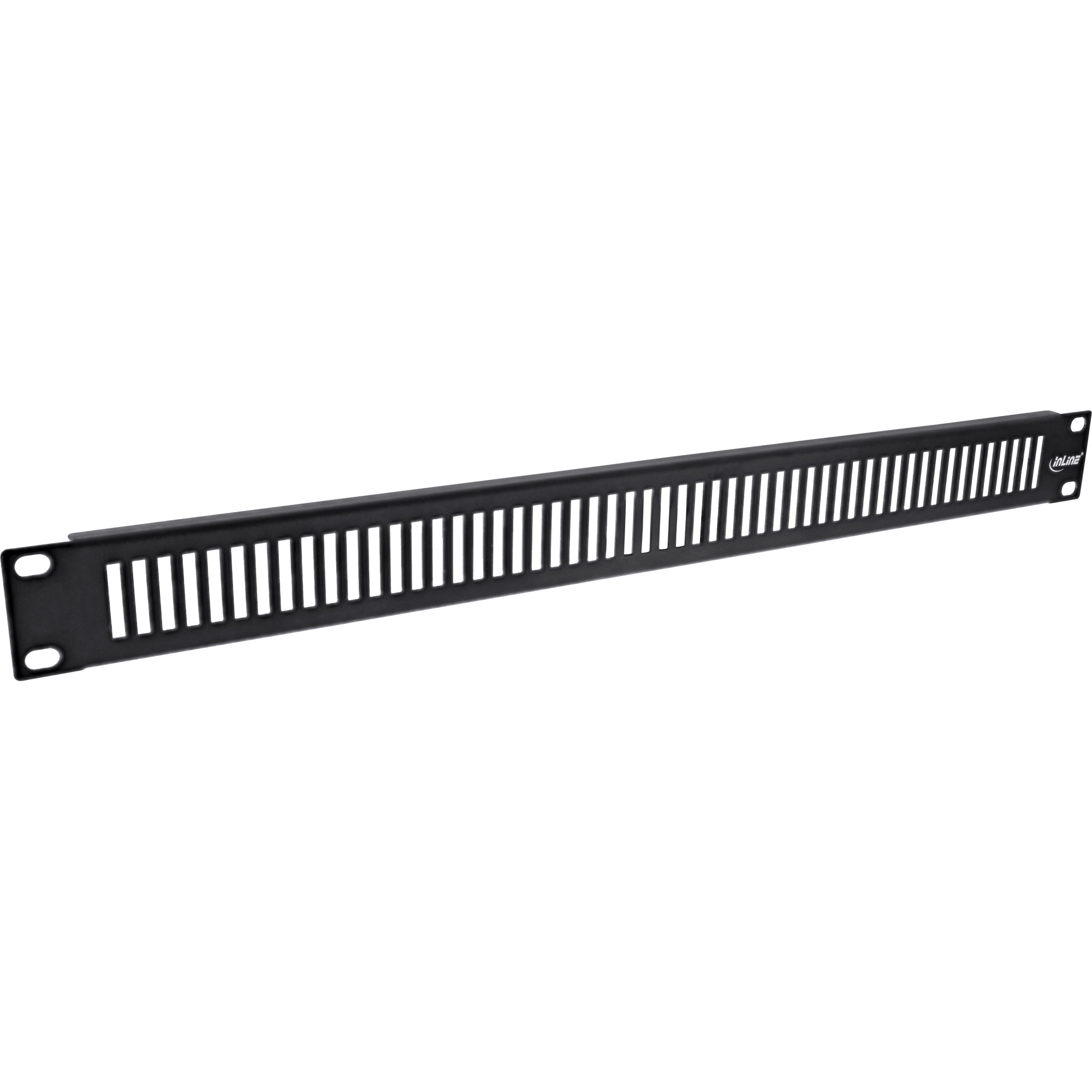 InLine® 19 Zoll Blindplatte perforiert, 1HE, RAL 9005 schwarz