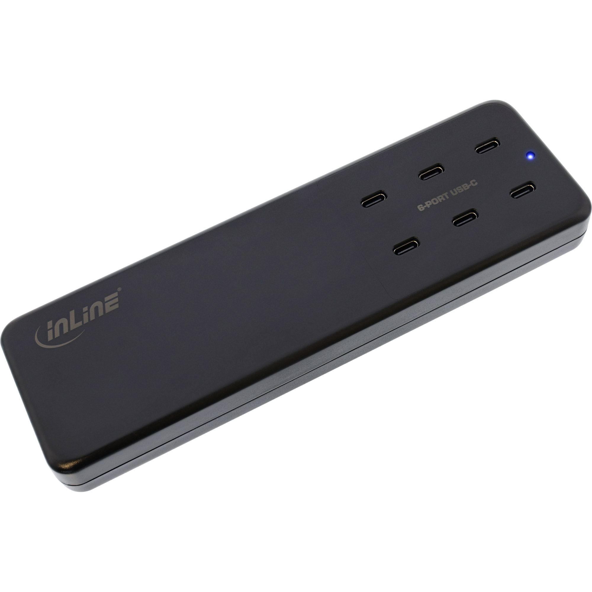 InLine® Multiport Netzteil, 120W Ladegerät, 6x USB-C, PD 3.0, GaN, schwarz