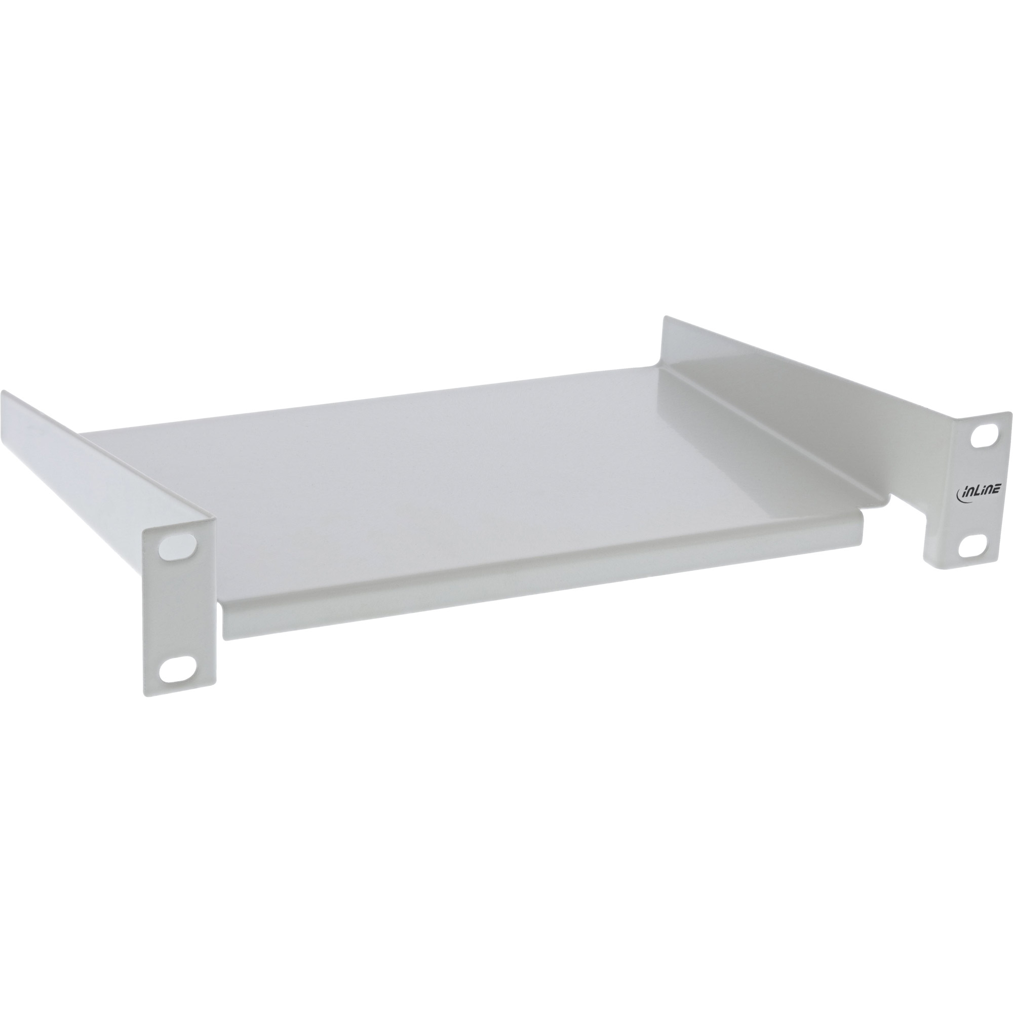 InLine® 10 Zoll Fachboden, 160mm, 10kg, 1HE, RAL 7035 grau