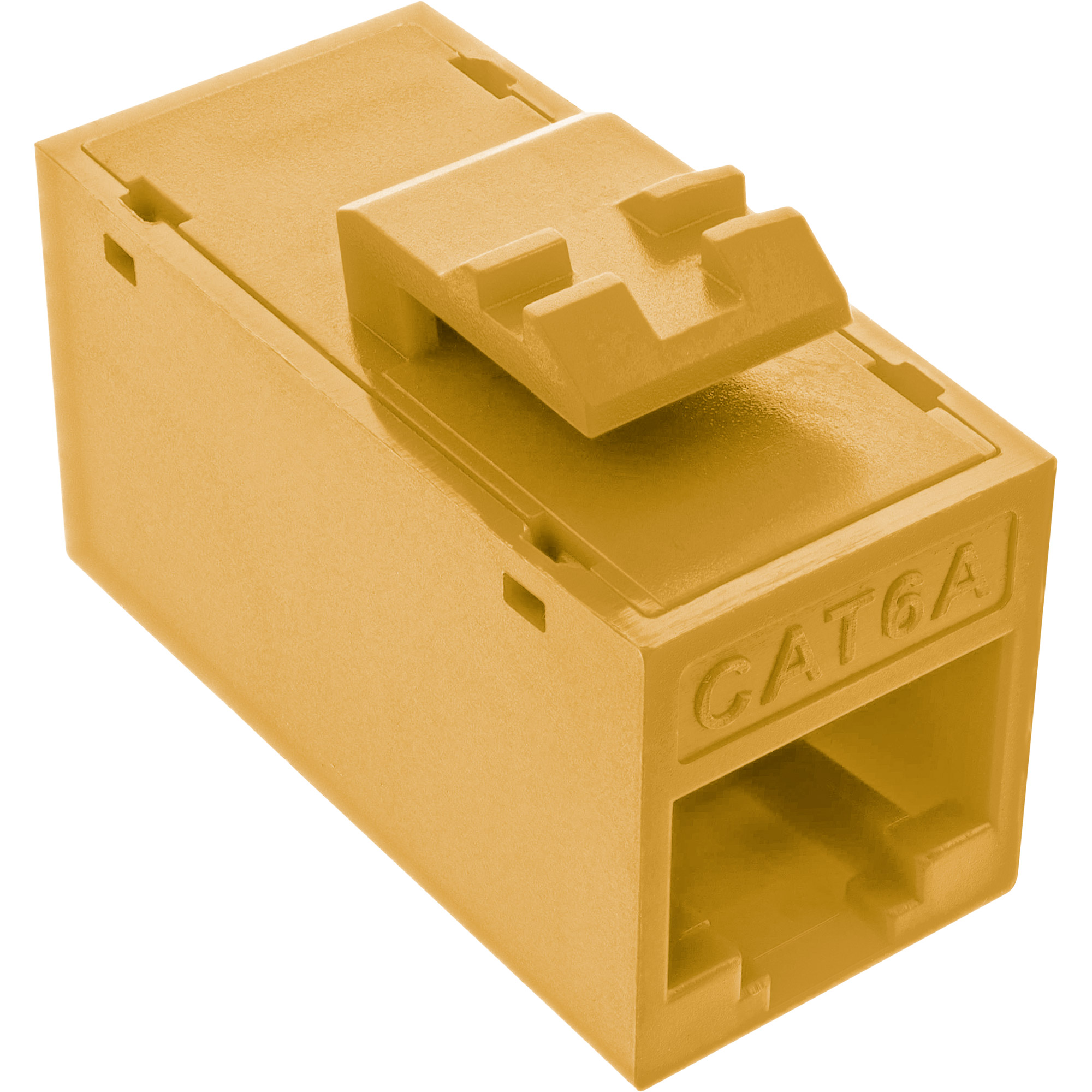 8er Pack InLine® Keystone RJ45 Buchse/Buchse, ungeschirmt, Cat.6A, gelb