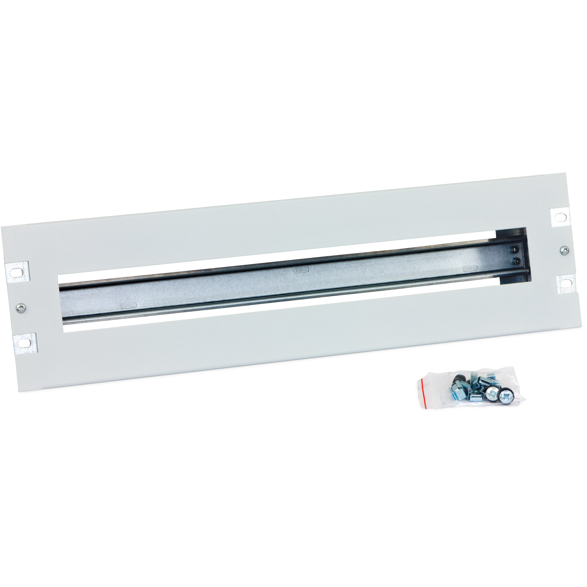 Triton RAC-JL-X01-A1 19 Zoll Schutzschalterleiste 3HE mit Hutschiene, grau