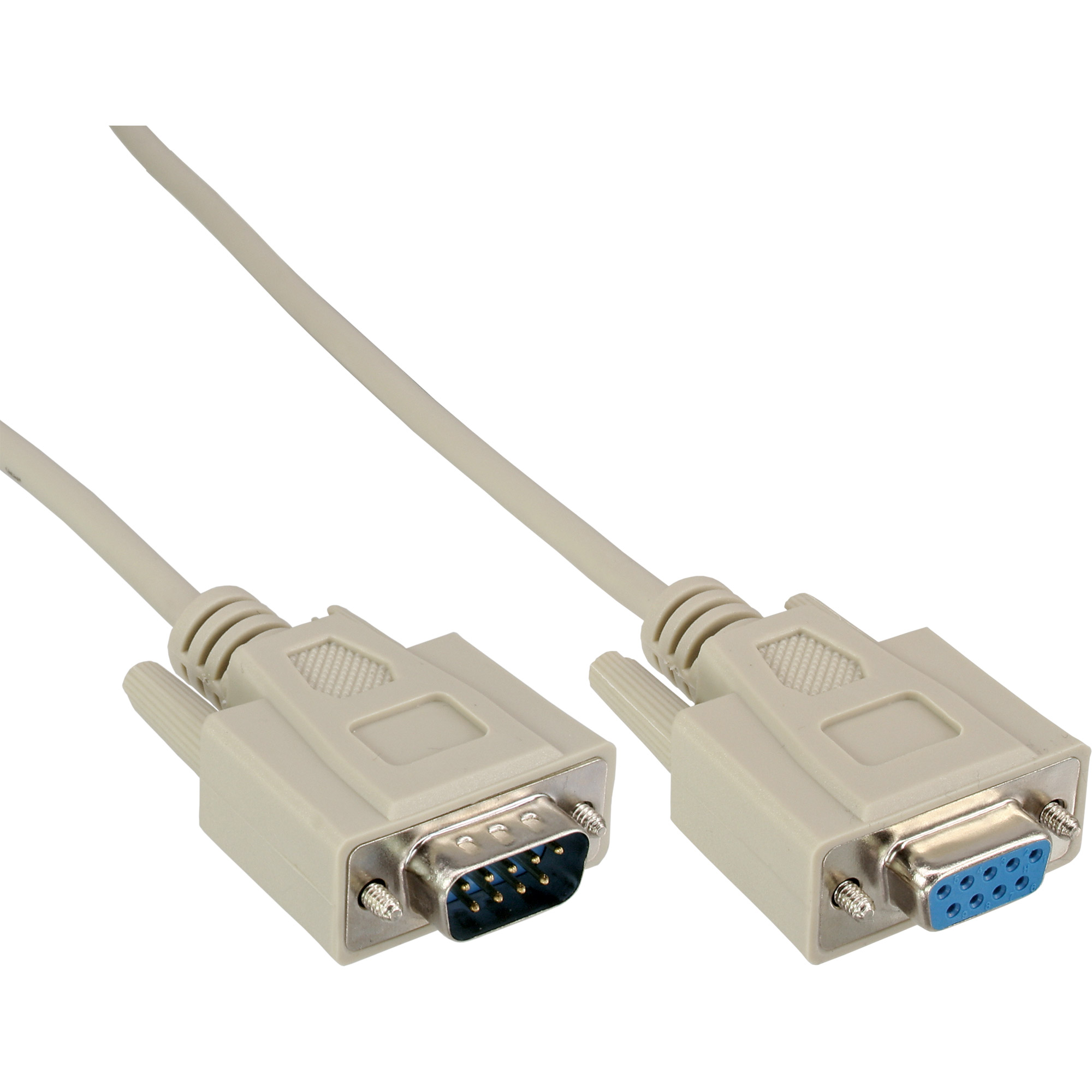 20er Bulk-Pack InLine® Serielle Verlängerung, 9pol Stecker / Buchse, vergossen, 1:1 belegt, 5m