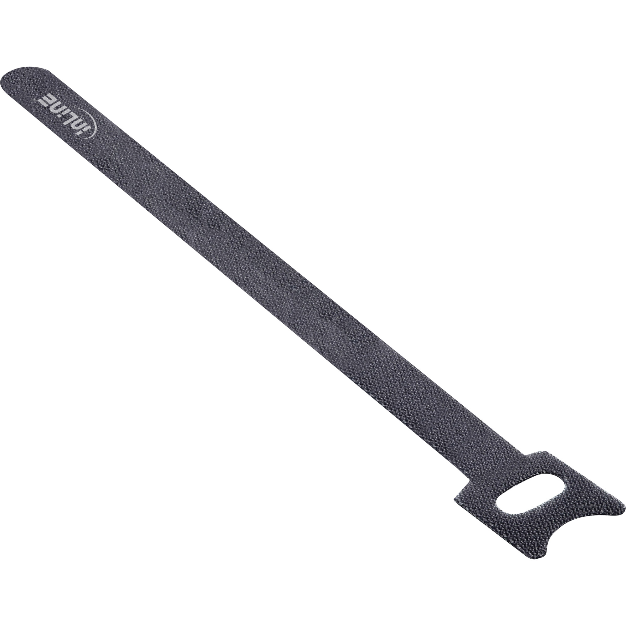 InLine® Kabelbinder 180x12mm, Klett-Verschluss, schwarz, 10 Stück