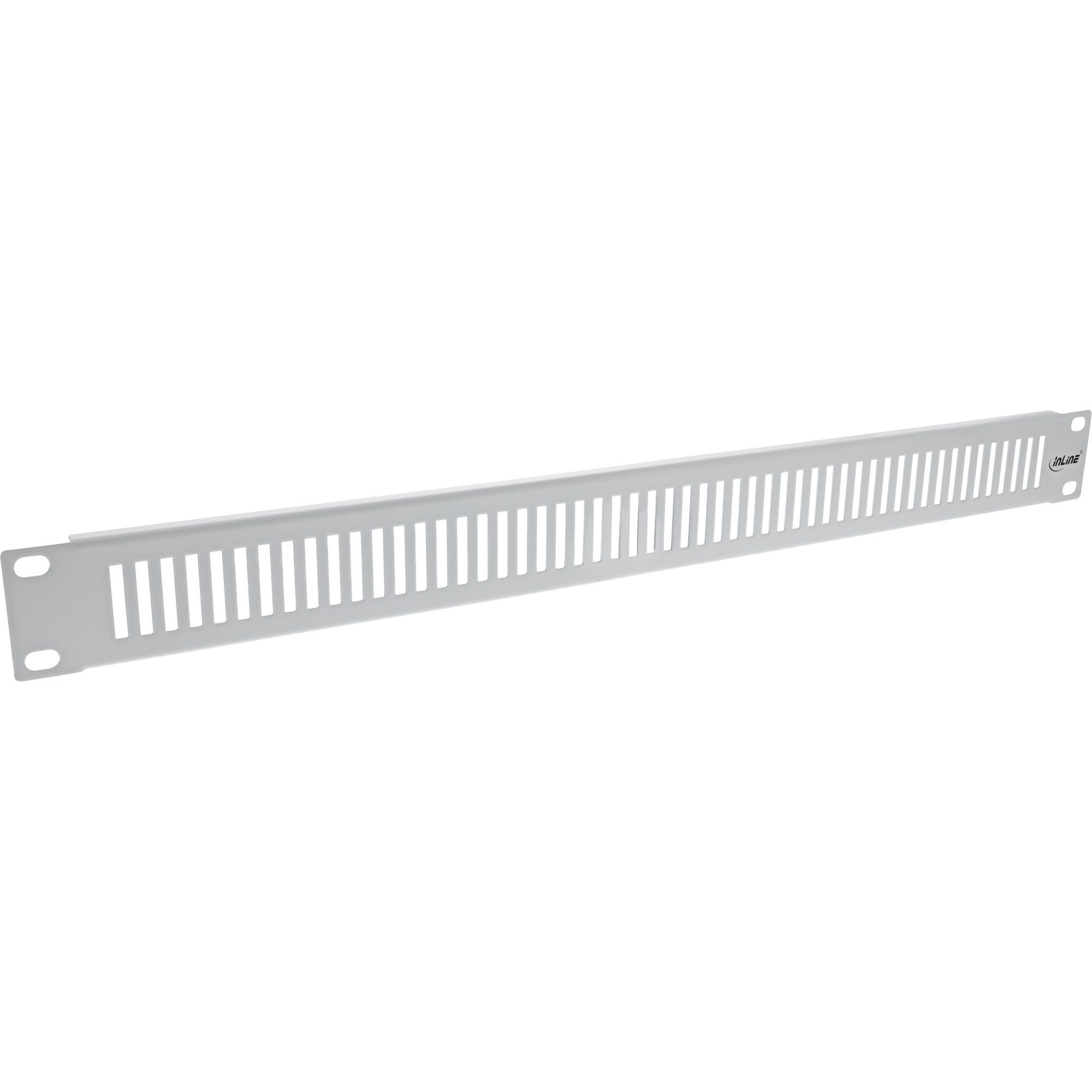 InLine® 19 Zoll Blindplatte perforiert, 1HE, RAL 7035 grau