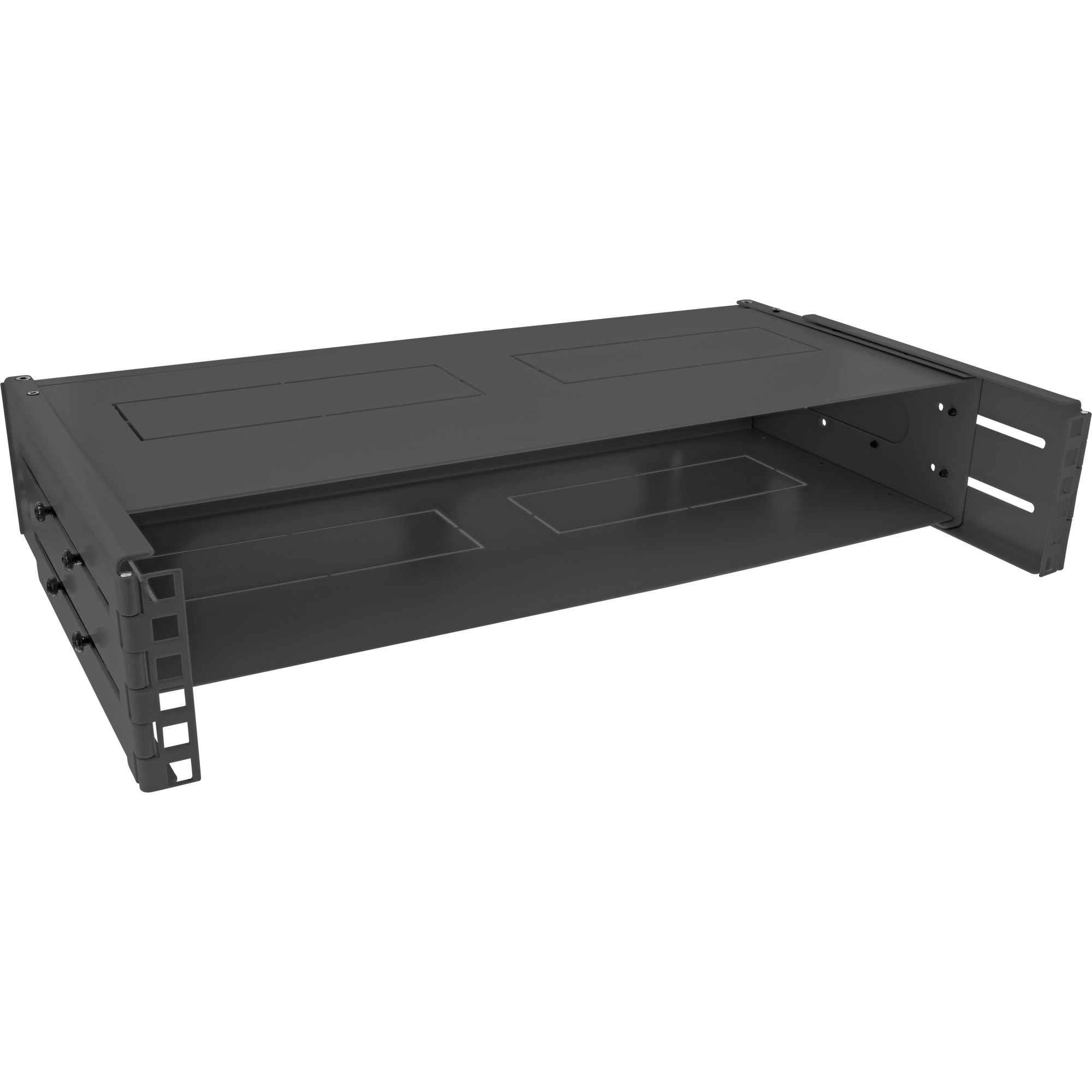 InLine® 19 Zoll Rack zur Wandmontage, 2HE, 24-40cm Tiefe, mit Abdeckung, schwarz