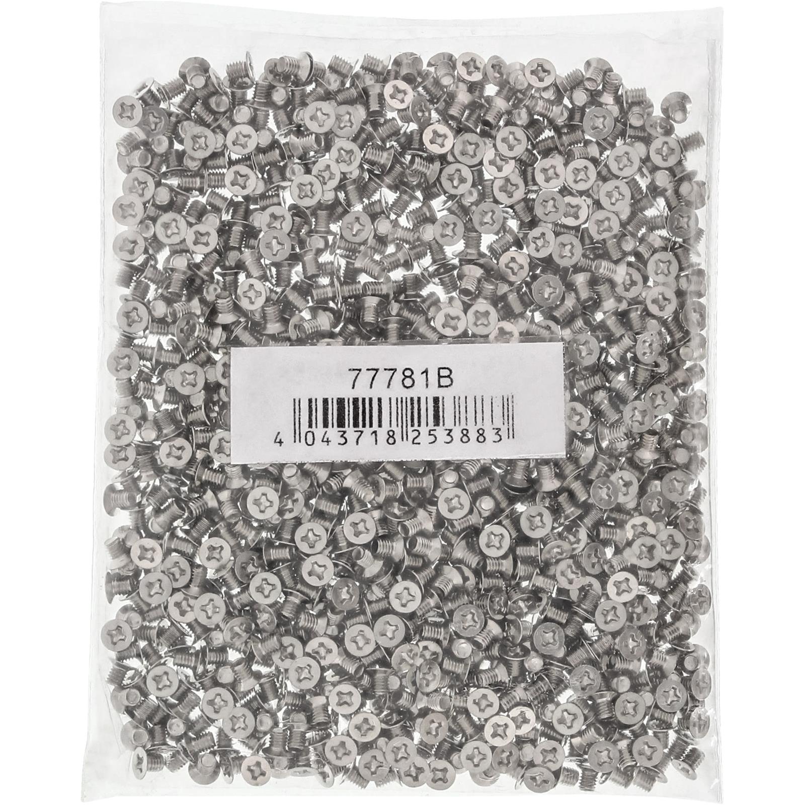 1000er Pack InLine® Schraubenset, für 2,5 Zoll Festplatte / SSD, M3x4mm, flacher Senkkopf, silber