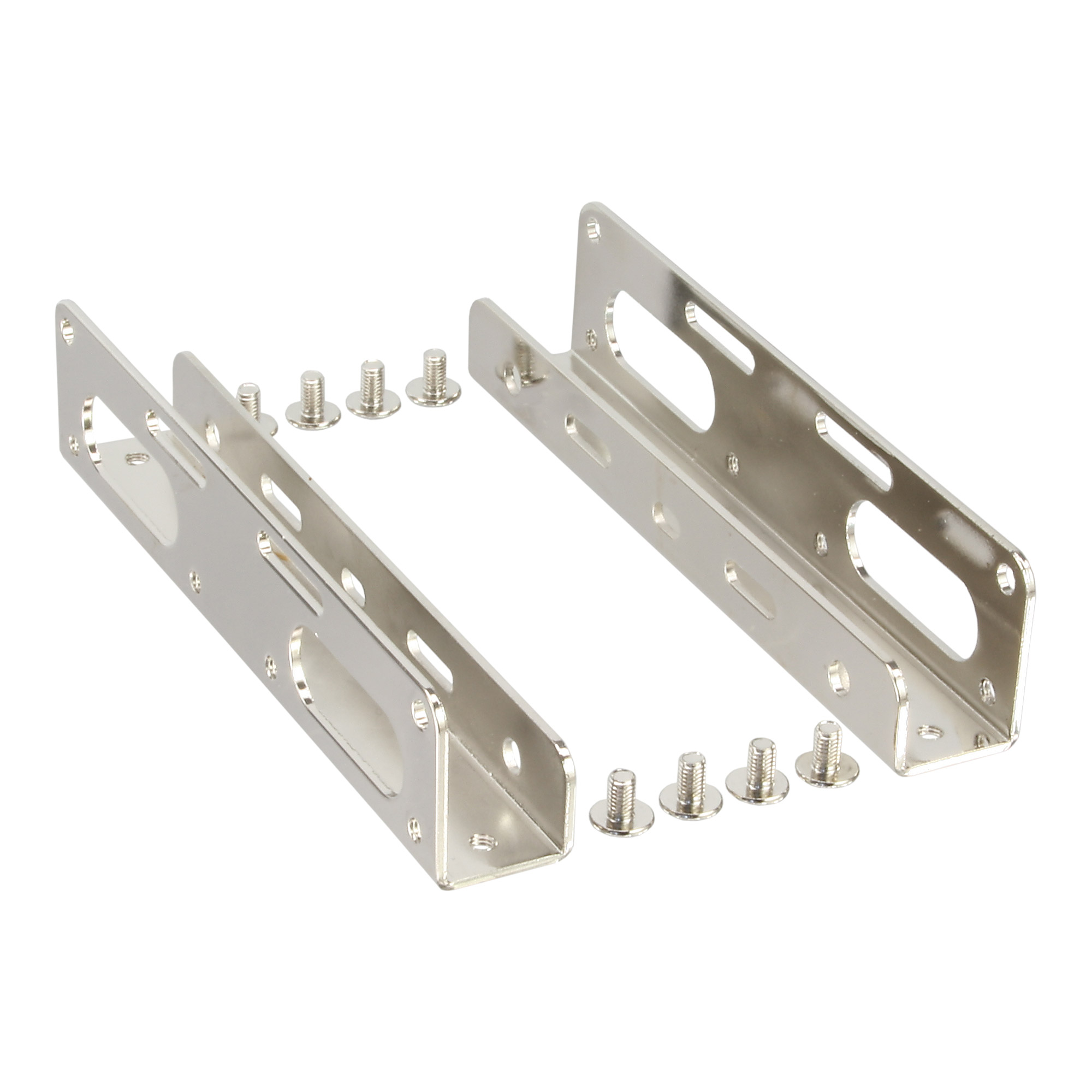 InLine® HDD/SSD Einbauschienen, 6,35cm (2,5 Zoll) zu 8,89cm (3,5 Zoll), nur Rahmen und Schrauben