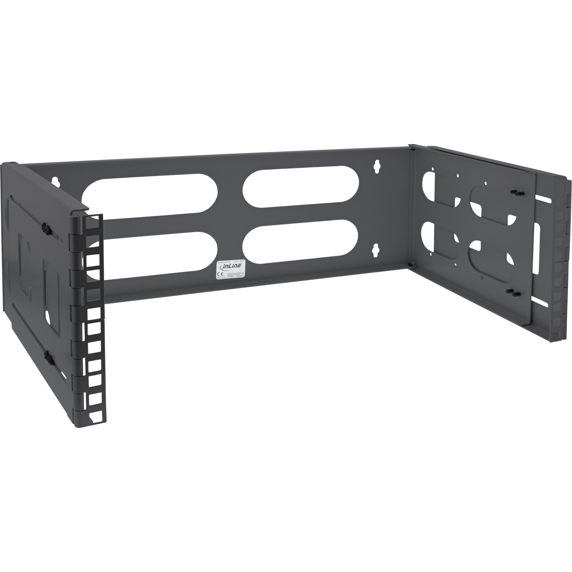 InLine® 19 Zoll Rack zur Wandmontage, 4HE, 24-40cm Tiefe, schwarz