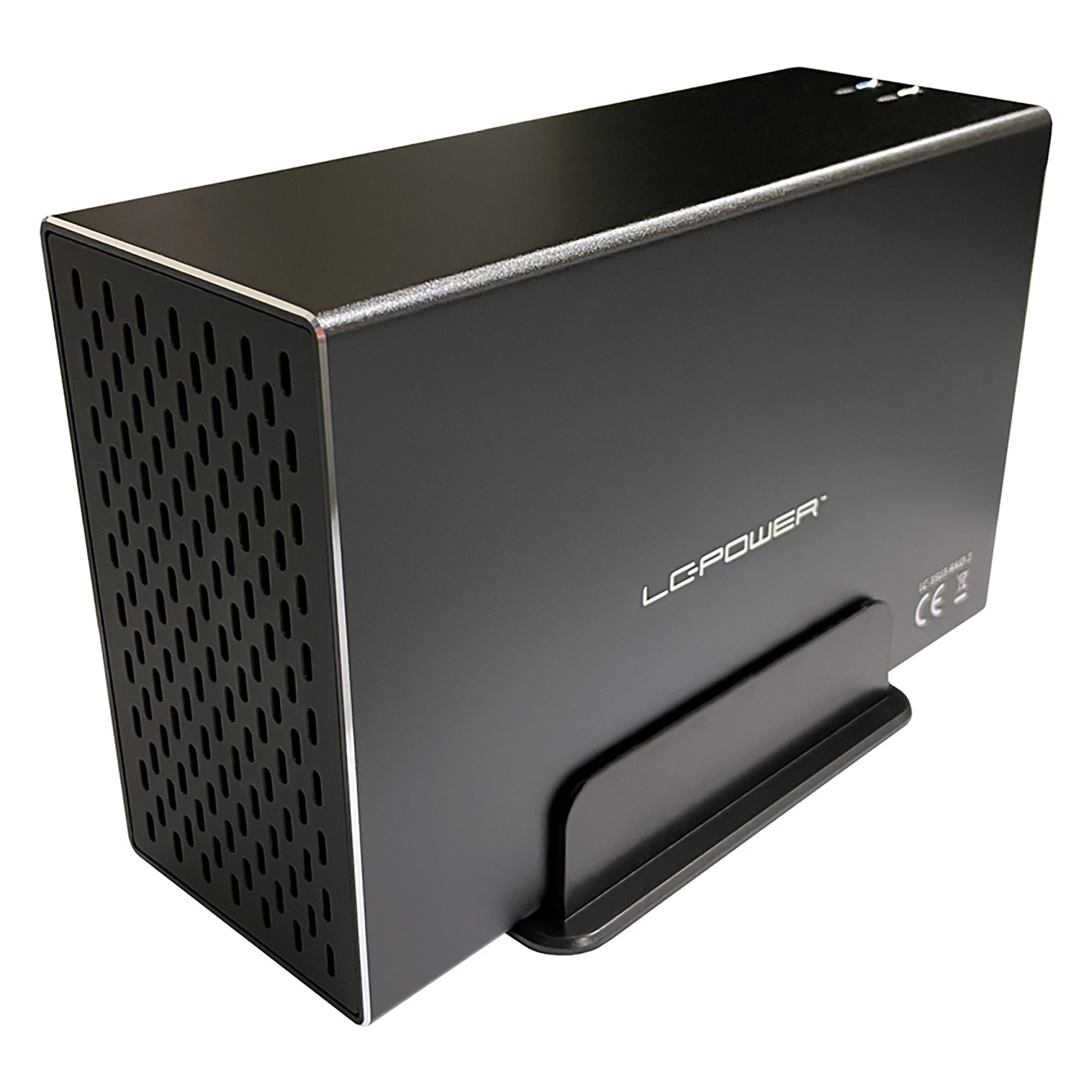 LC-Power LC-35U3-RAID-2, externes 2-fach 3,5 Zoll-SATA-Festplattengehäuse mit RAID, Alu, schwarz