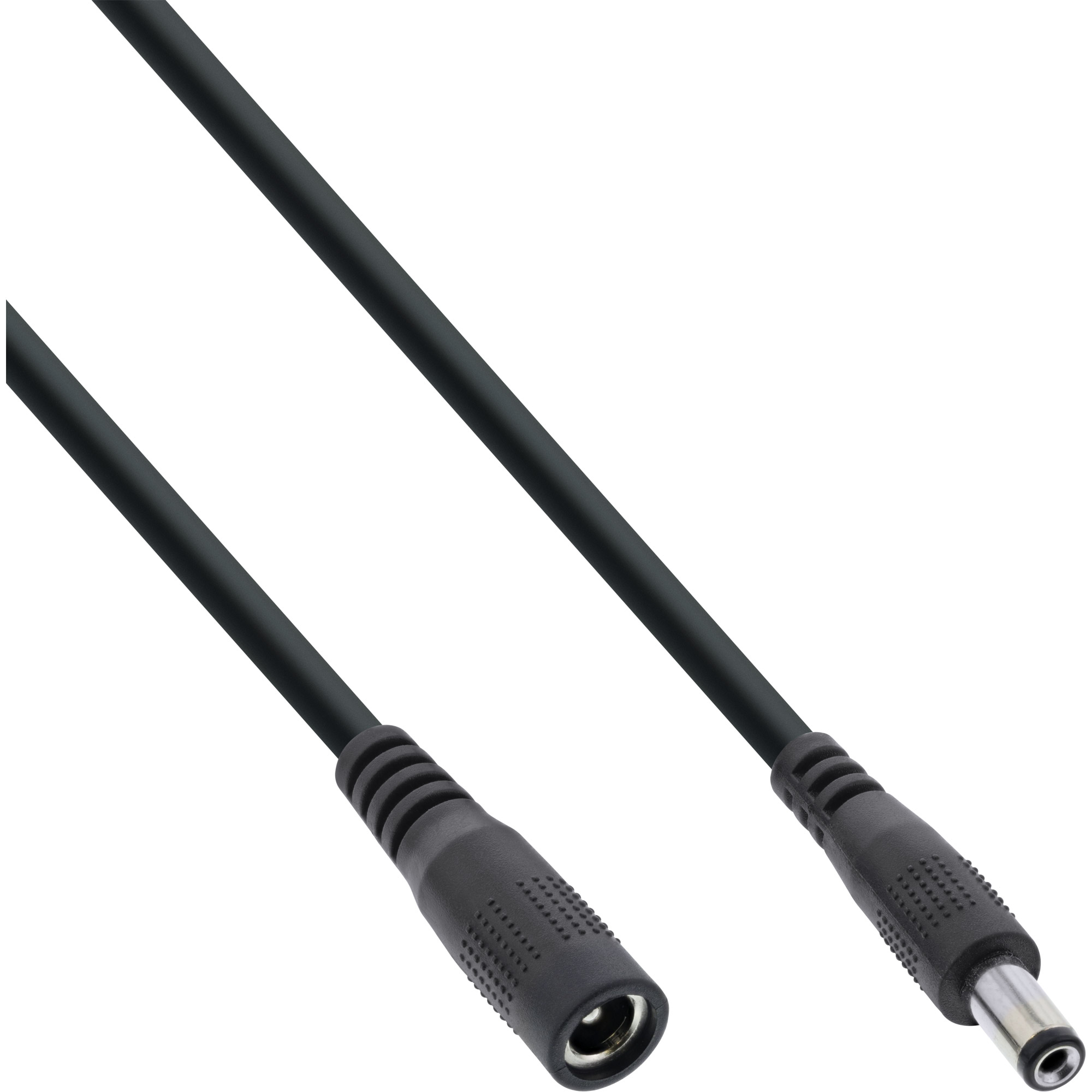 InLine® DC Verlängerungskabel DC Stecker/Buchse 5,5x2,1mm, schwarz, 2m