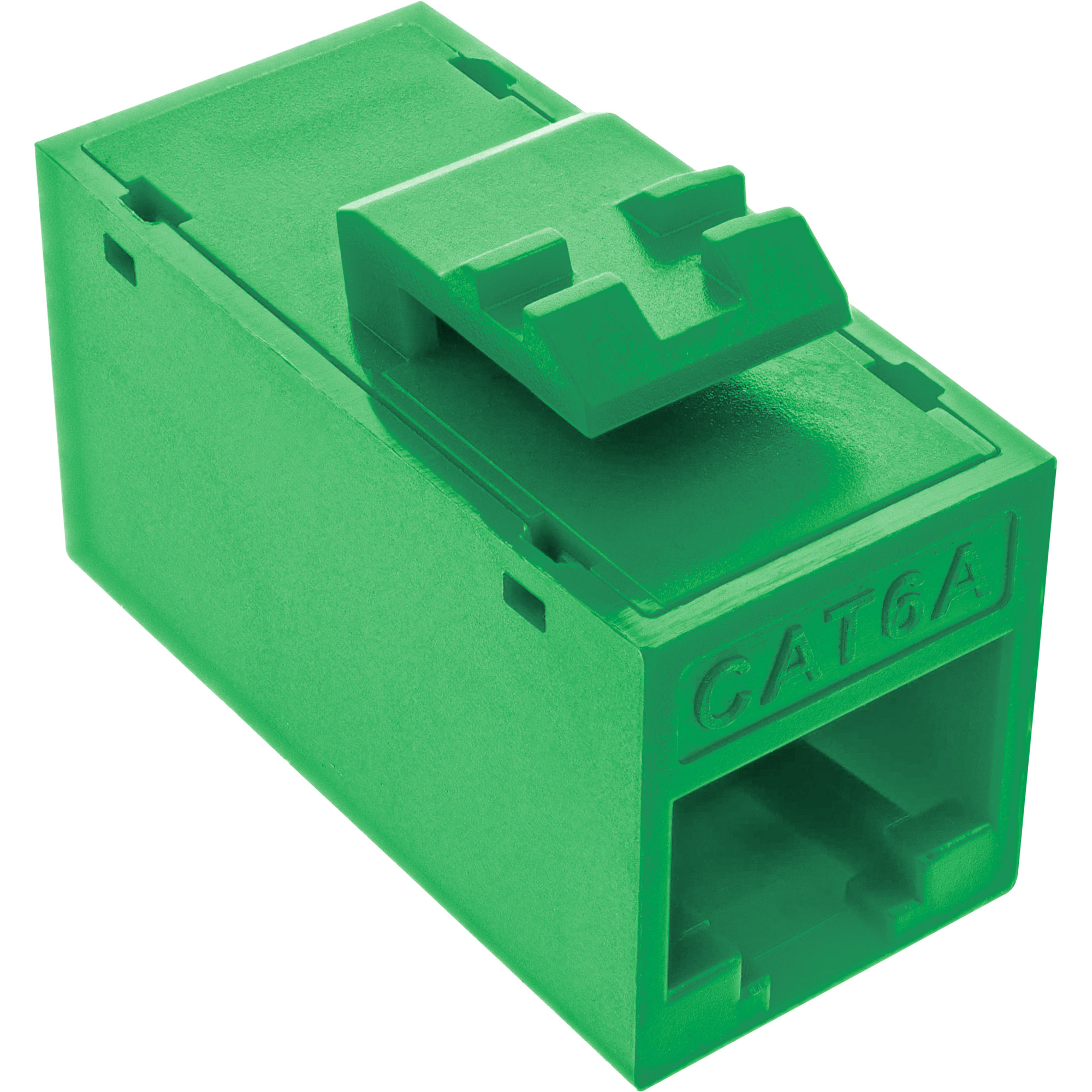 8er Pack InLine® Keystone RJ45 Buchse/Buchse, ungeschirmt, Cat.6A, grün