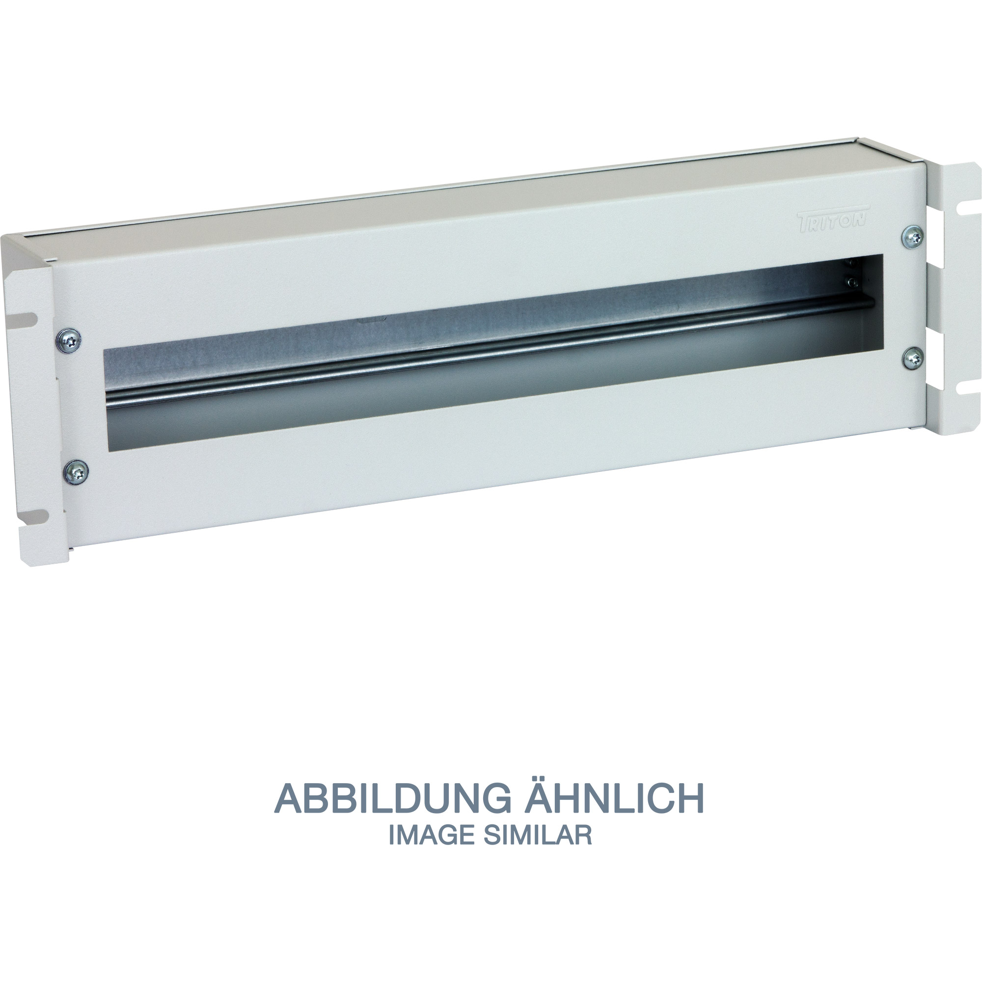 Triton RAC-JL-X02-A1 19 Zoll Schutzschalterleiste 3HE mit Hutschiene/Abdeckung, grau