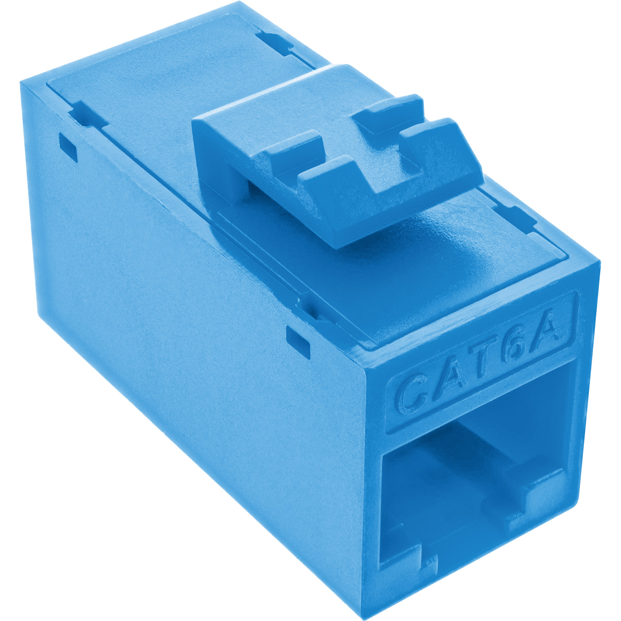 8er Pack InLine® Keystone RJ45 Buchse/Buchse, ungeschirmt, Cat.6A, blau