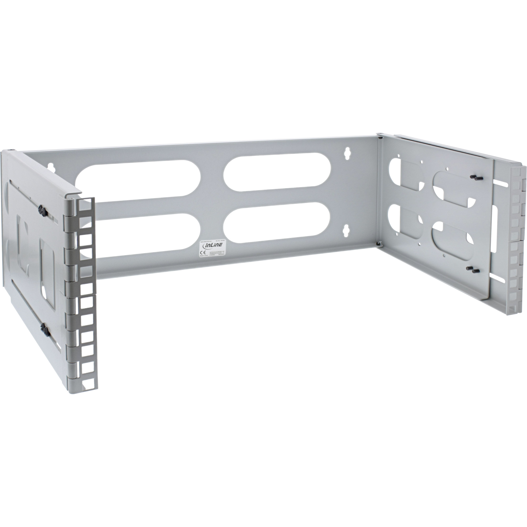 InLine® 19 Zoll Rack zur Wandmontage, 4HE, 24-40cm Tiefe, grau