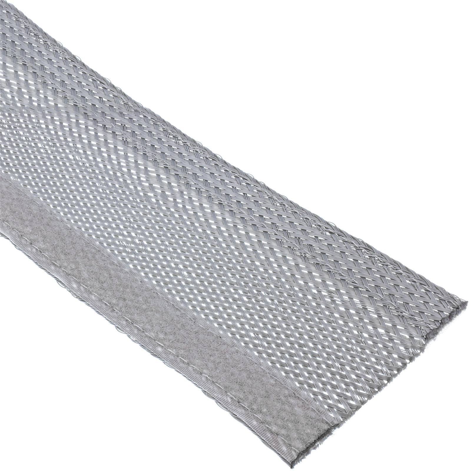 InLine® Kabelschlauch, Gewebeschlauch mit Klettverschluss, 1m x 25mm Durchmesser, grau
