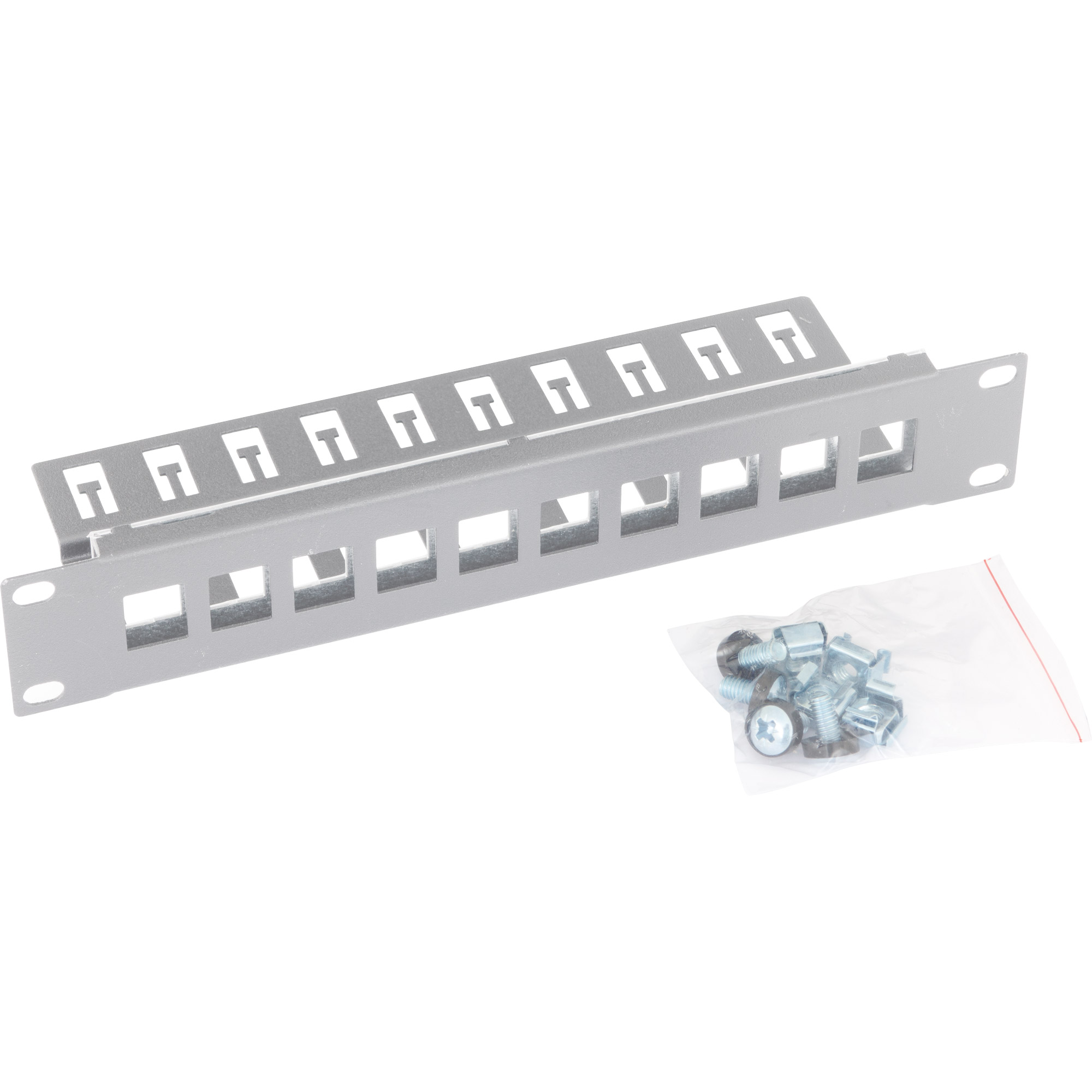 Triton RAC-PP-X03-C1 10 Zoll Patchpanel 1HE, Leerblech für max. 10 Keystone, grau