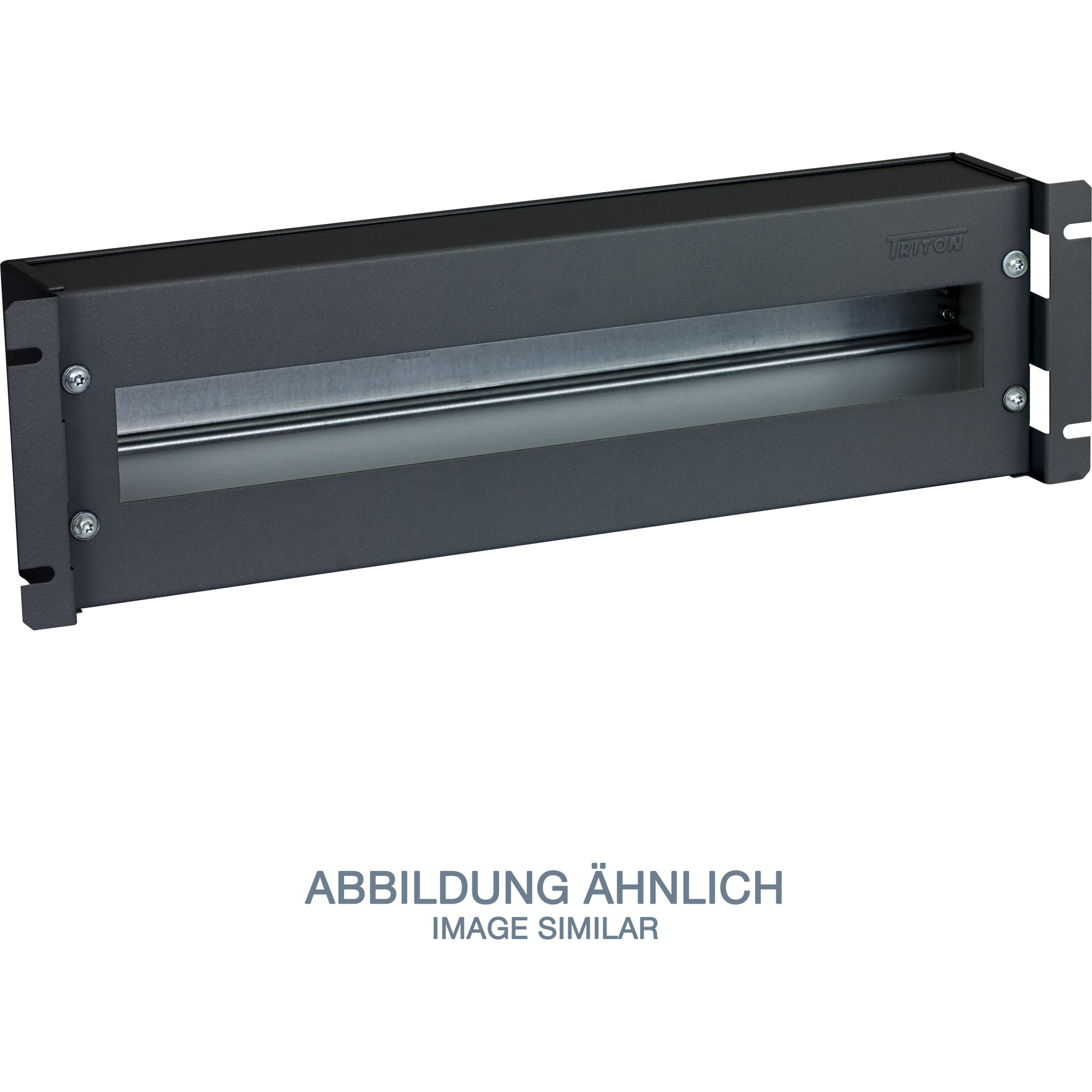 Triton RAB-JL-X02-A1 19 Zoll Schutzschalterleiste 3HE mit Hutschiene/Abdeckung, schwarz