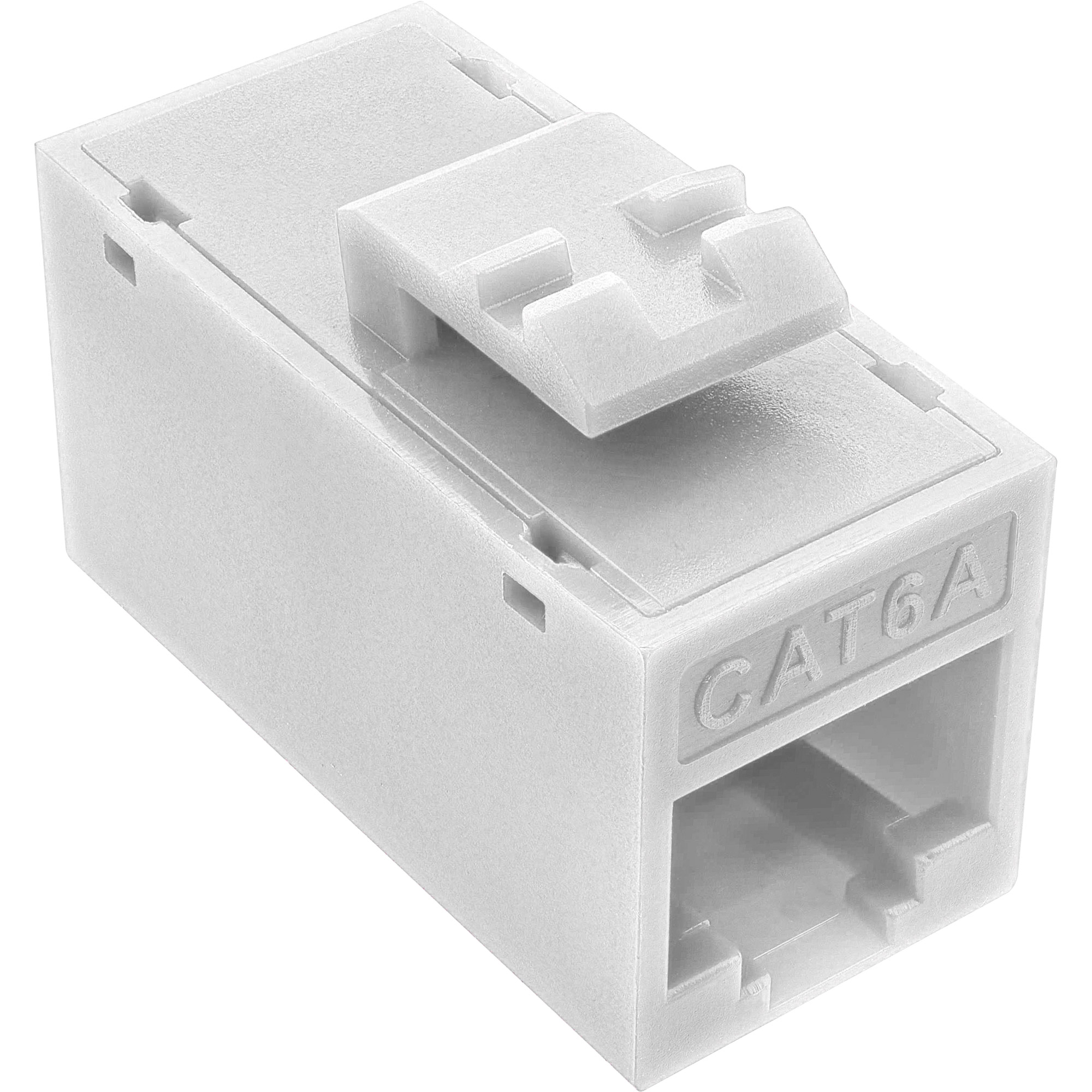 8er Pack InLine® Keystone RJ45 Buchse/Buchse, ungeschirmt, Cat.6A, weiß