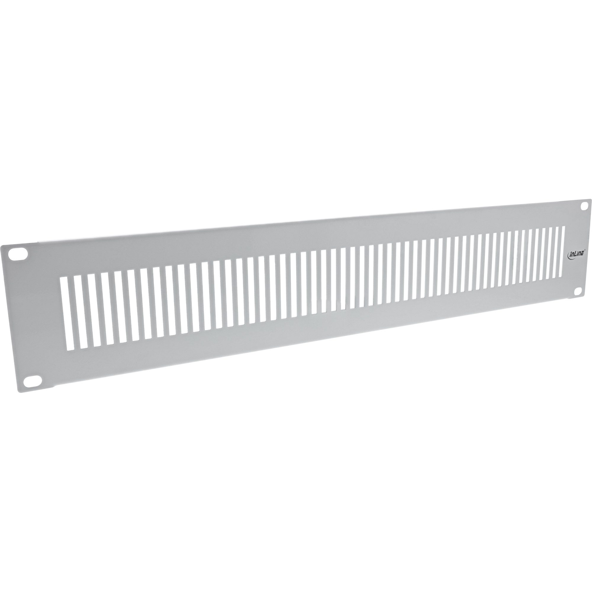 InLine® 19 Zoll Blindplatte perforiert, 2HE, RAL 7035 grau