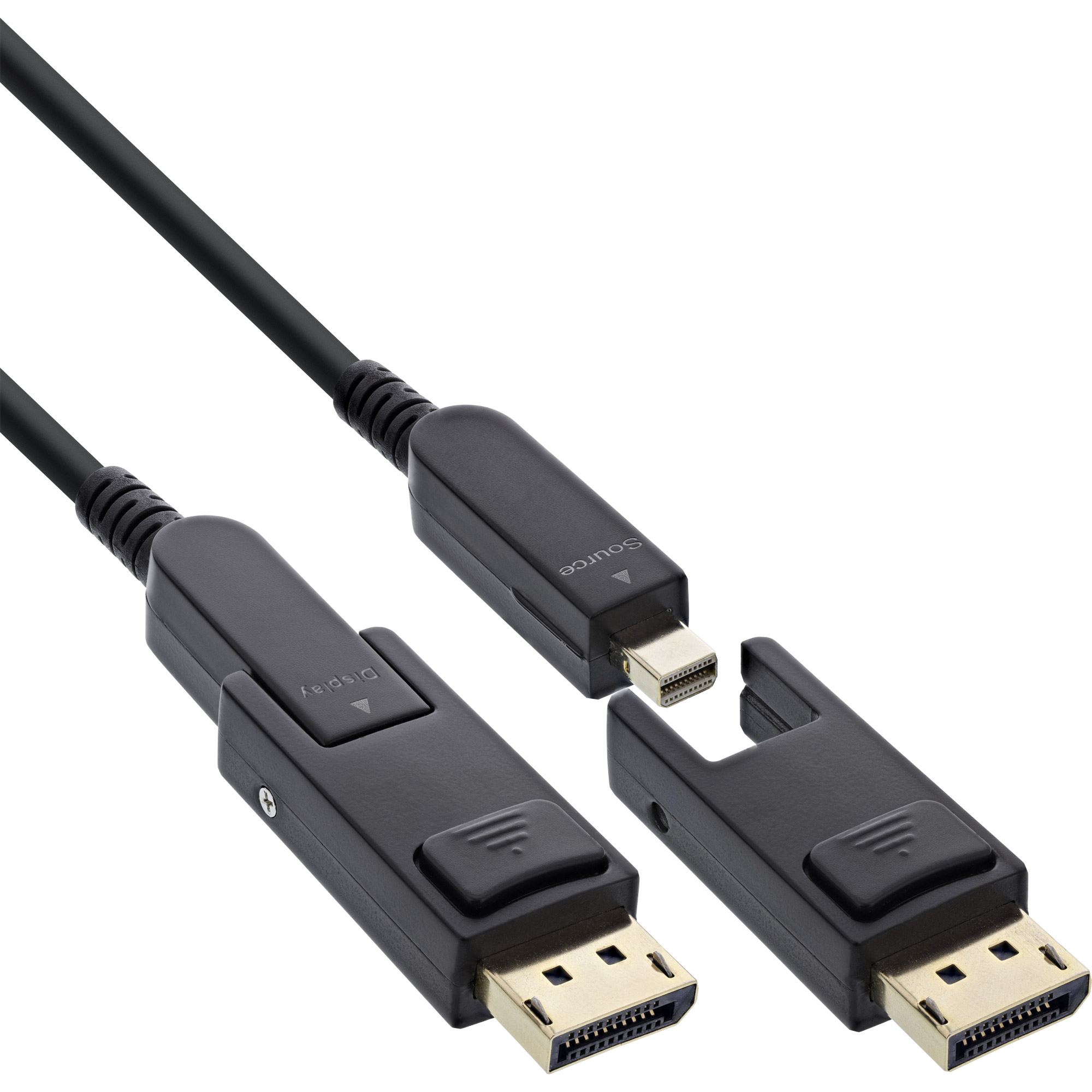 InLine® DisplayPort 1.4 AOC Kabel, 8K4K, DisplayPort Stecker abnehmbar, 10m