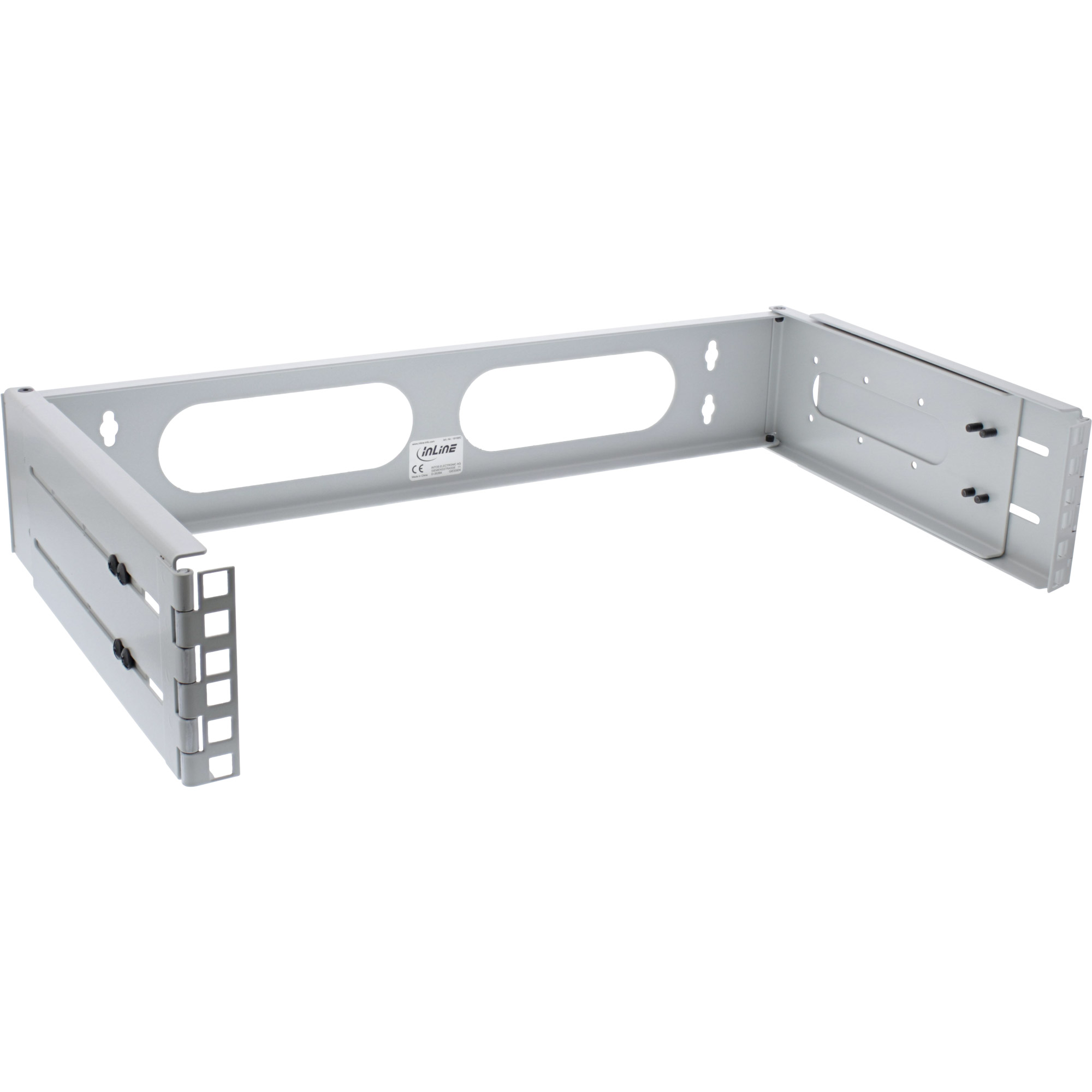 InLine® 19 Zoll Rack zur Wandmontage, 2HE, 24-40cm Tiefe, grau