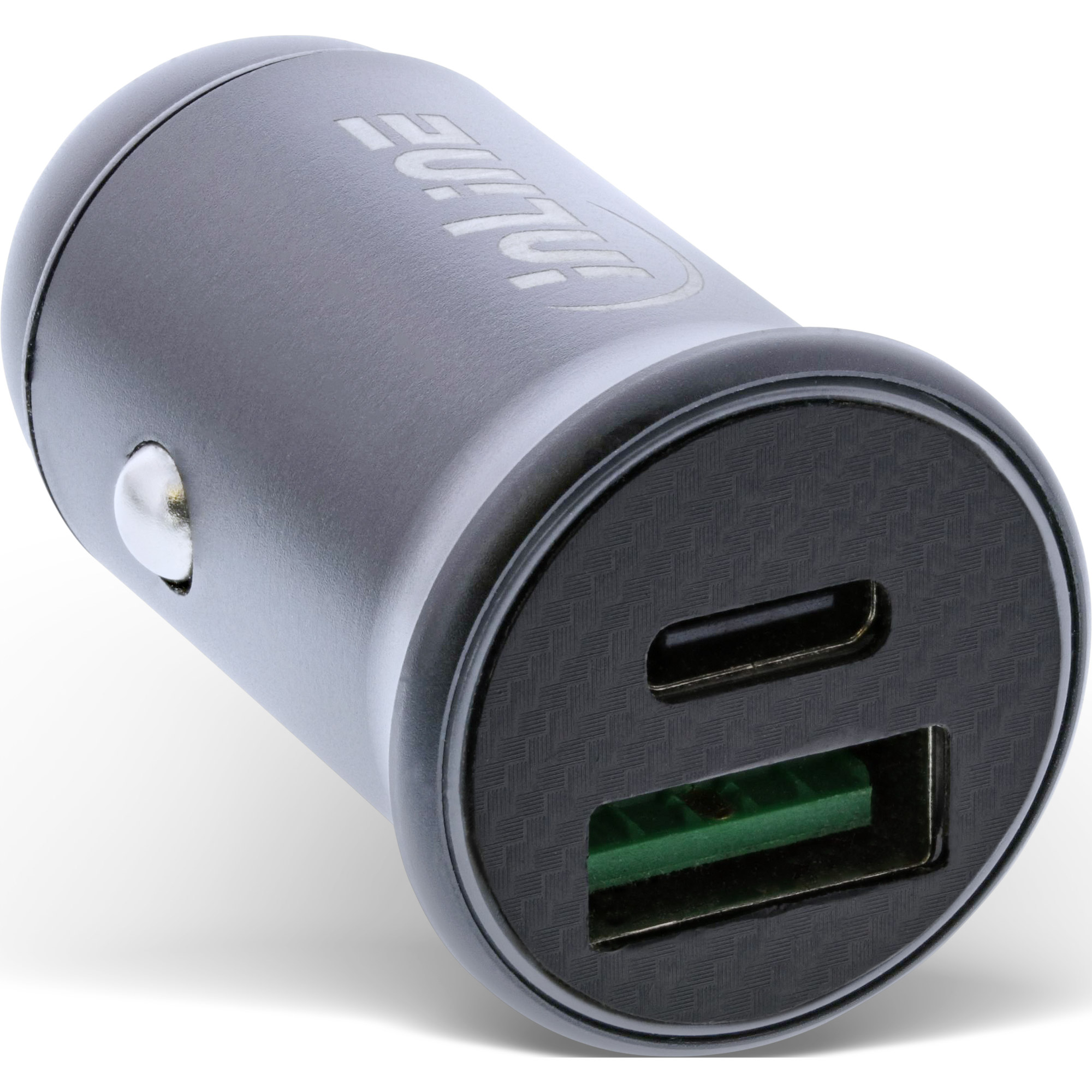 InLine® USB KFZ Stromadapter Power Delivery, 12/24V, USB-A + USB-C, grau