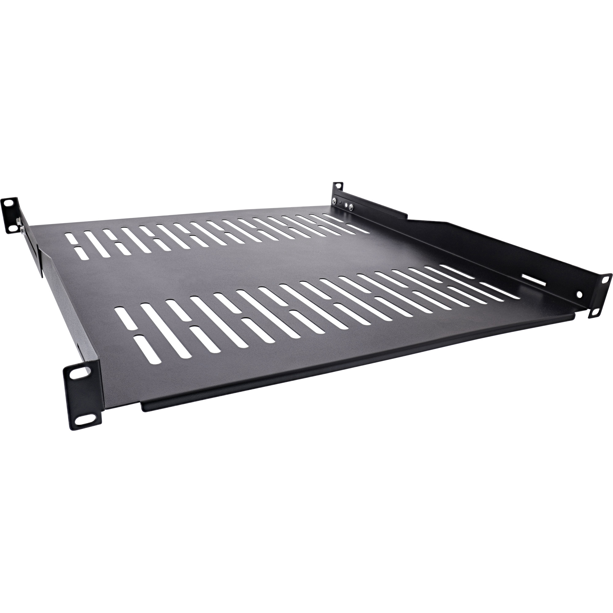InLine® 19 Zoll Fachboden, 450mm, 50kg, 1HE, RAL 9005 schwarz