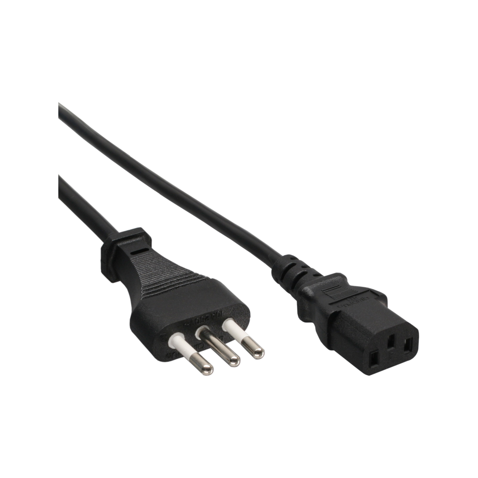 40er Bulk-Pack InLine® Netzkabel, Netzstecker Italien auf Kaltgerätestecker C13, 1,8m