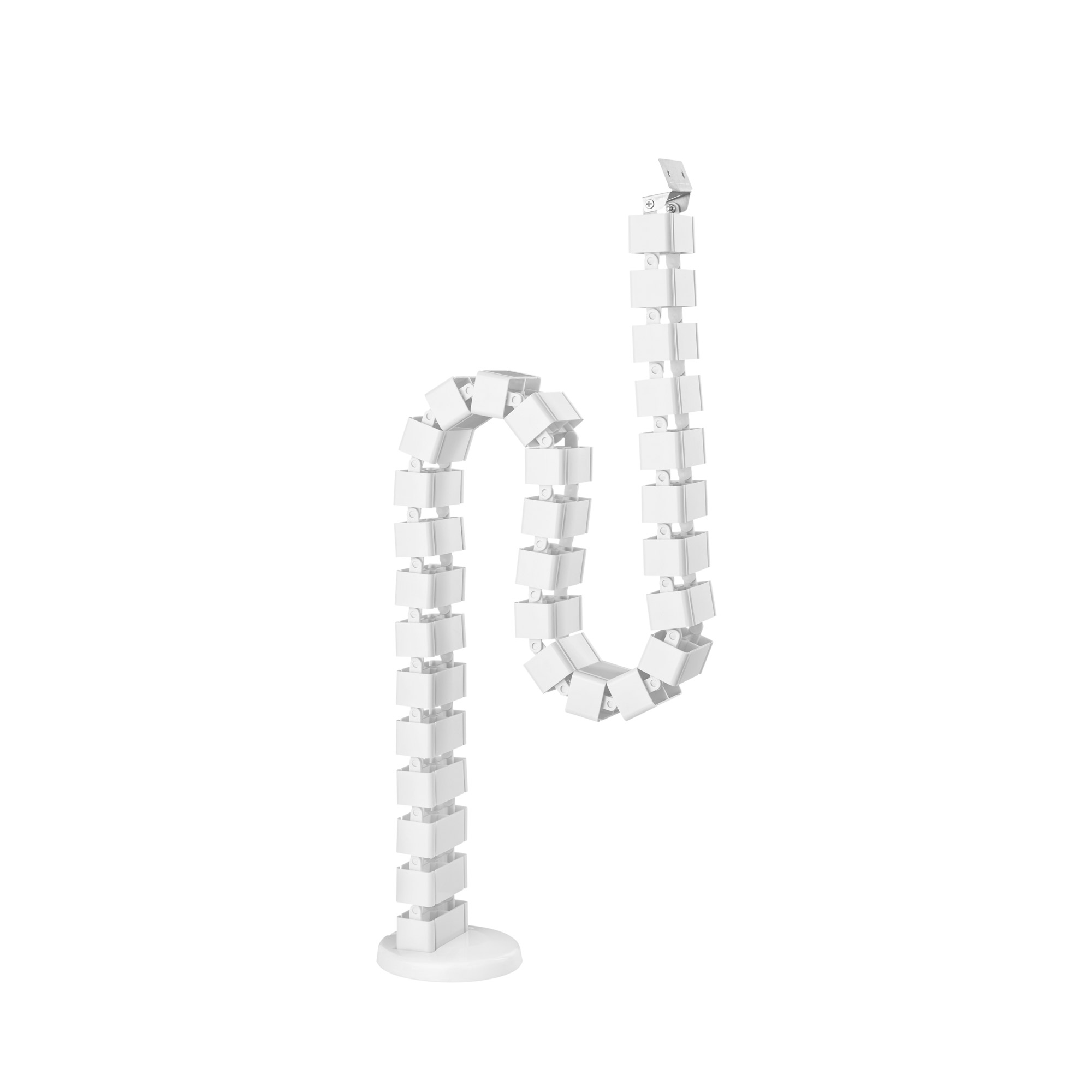 InLine® Kabelkanal flexibel für höhenverstellbare Tische, 4 Kammern, 68x36mm max. 1,28m, weiß