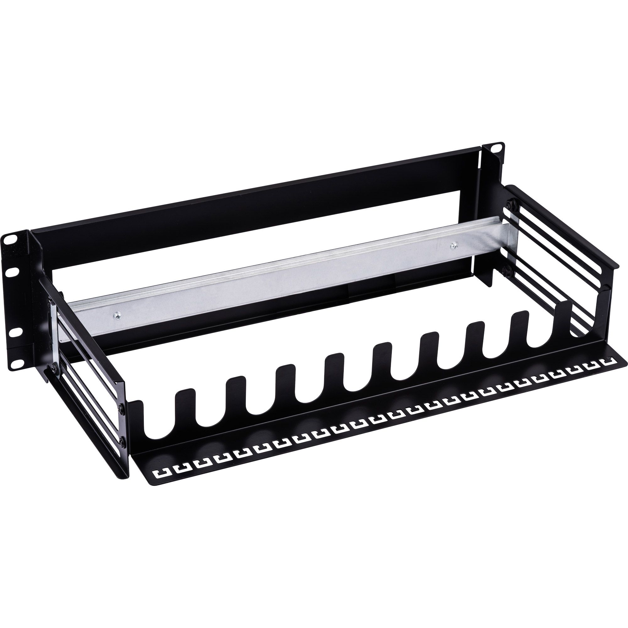 InLine® 19" Schutzschalterleiste 3HE, mit tiefenverstellbarer Hutschiene