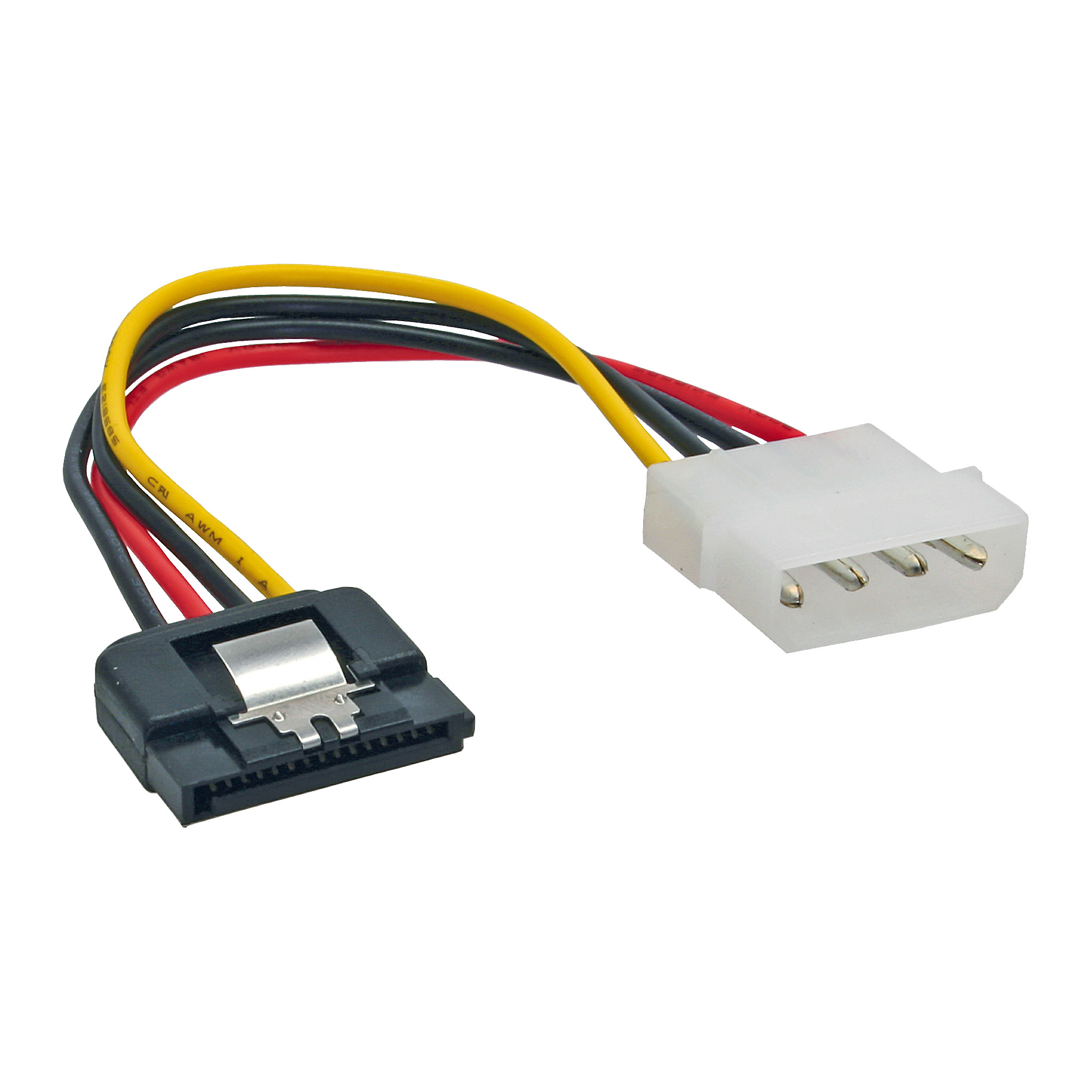 InLine® SATA Stromadapterkabel, 1x 13,34cm (5,25 Zoll) Buchse an 15pol SATA Stecker, 0,15m, m. Lasche