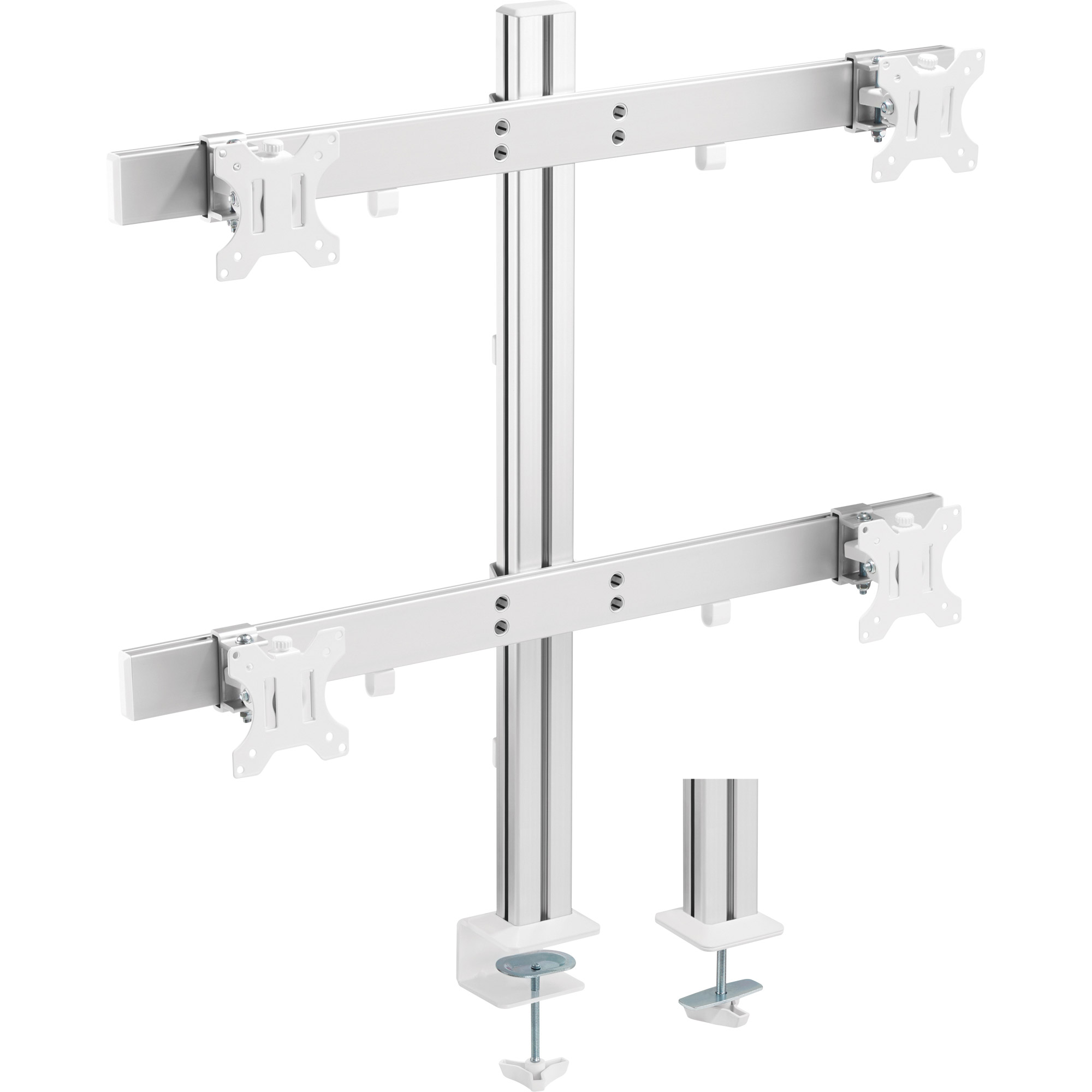 InLine® Aluminium Monitor-Tischhalterung für 4 Monitore bis 32 Zoll, 8kg