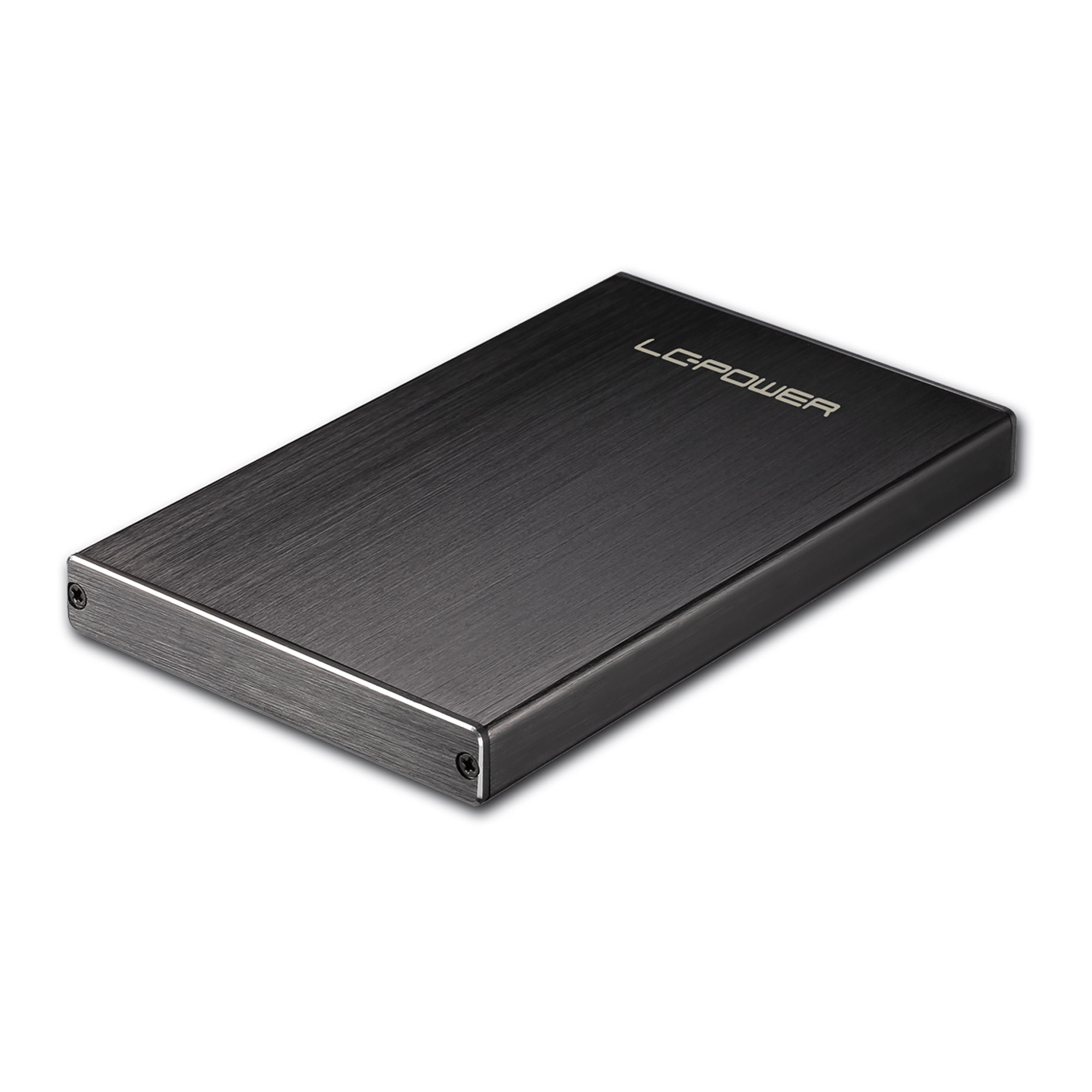 LC-Power LC-25U3-Becrux-C1, externes 2,5 Zoll USB 3.2-Gen.2x1 USB-C-Festplattengehäuse, schwarz