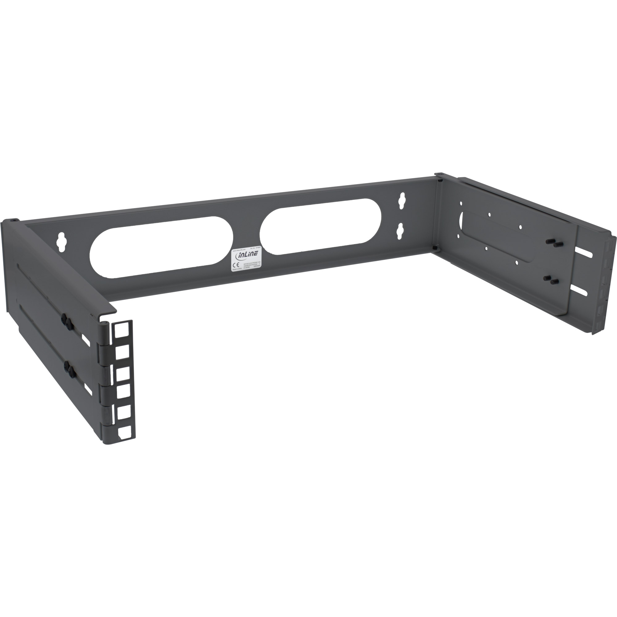 InLine® 19 Zoll Rack zur Wandmontage, 2HE, 24-40cm Tiefe, schwarz