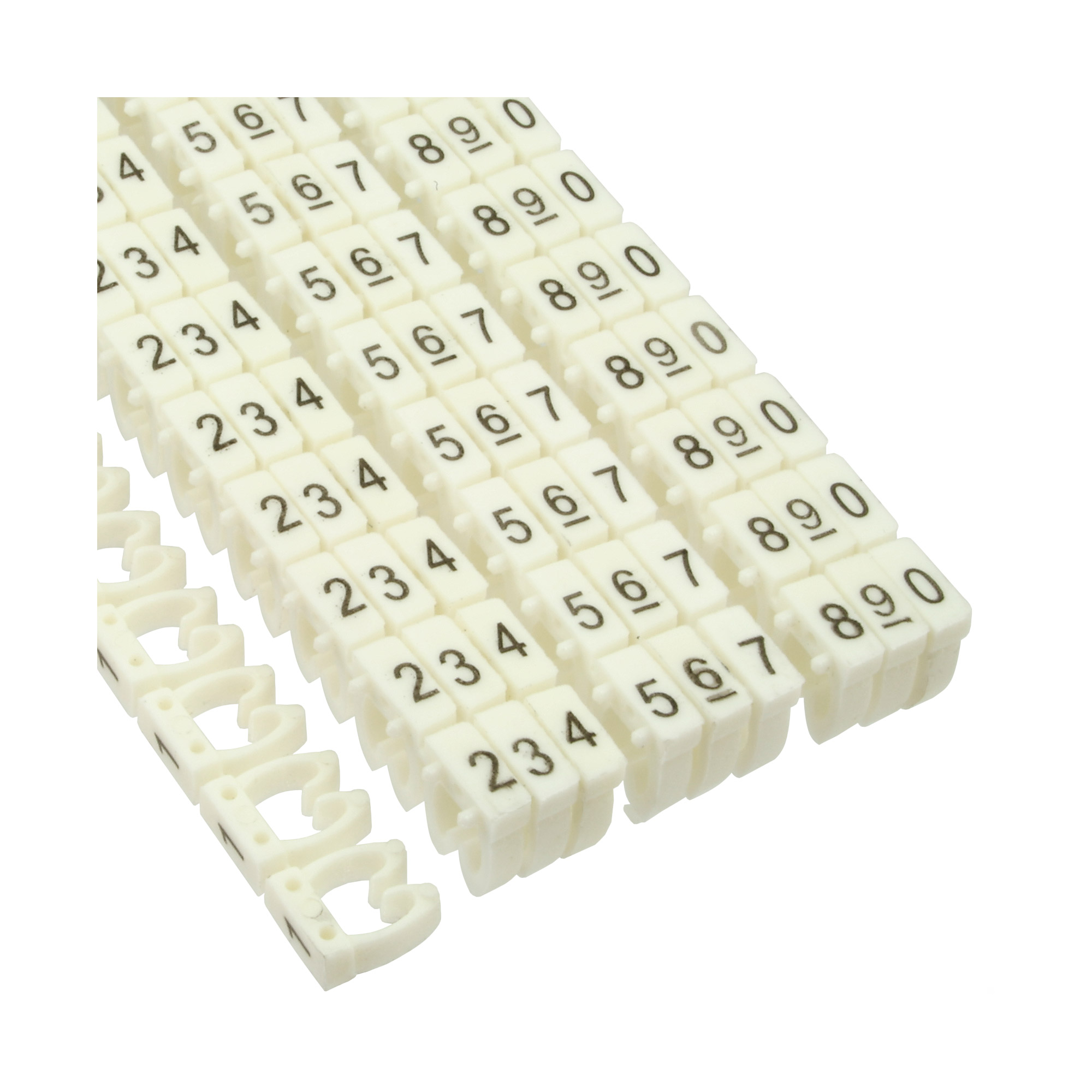 100er Pack InLine® Kabelmarkierer 6mm, Nr.0-9