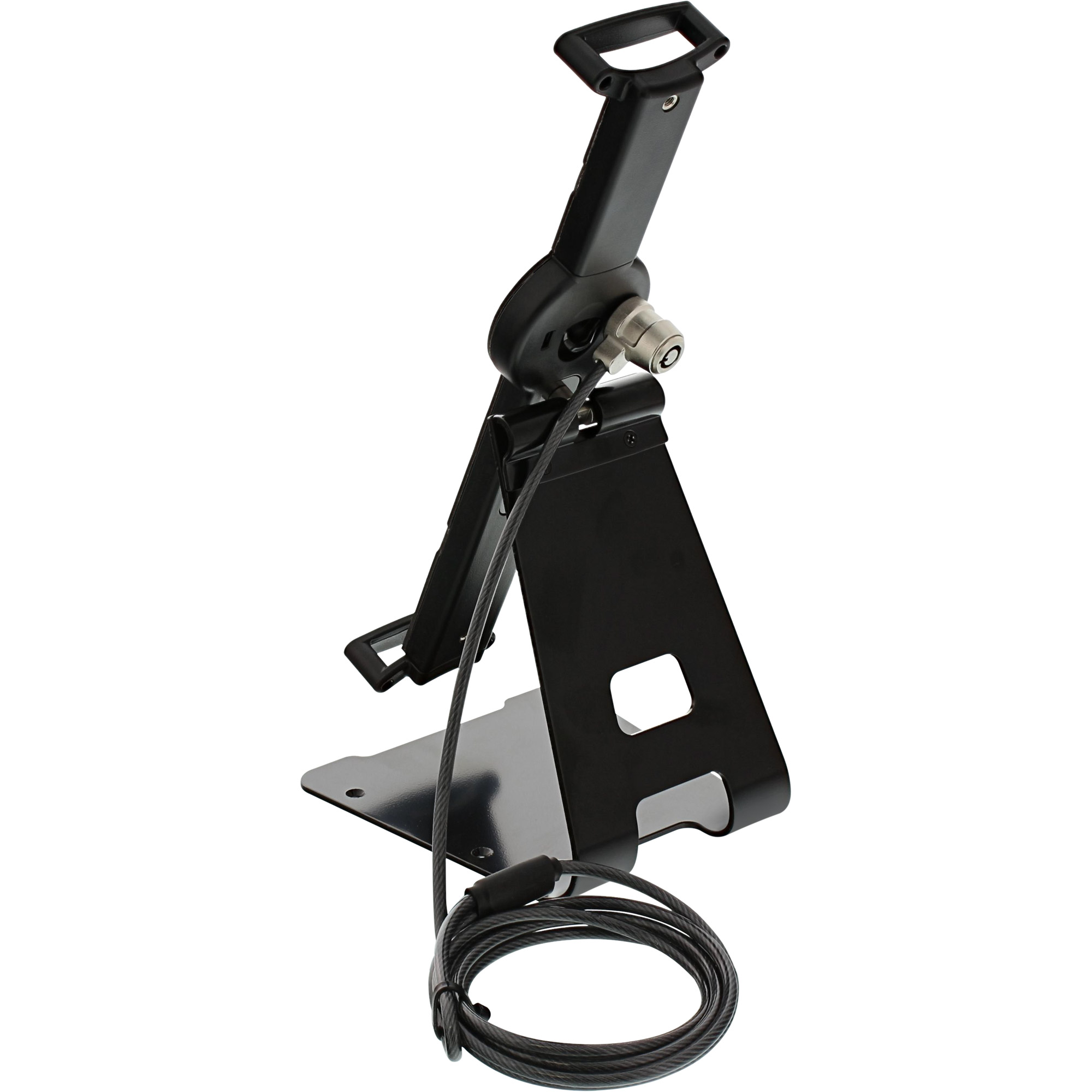 InLine® Tablet Halter universell 10 Zoll-13 Zoll mit Sicherheitsschloss 1,5m, mit Schlüssel, schwarz