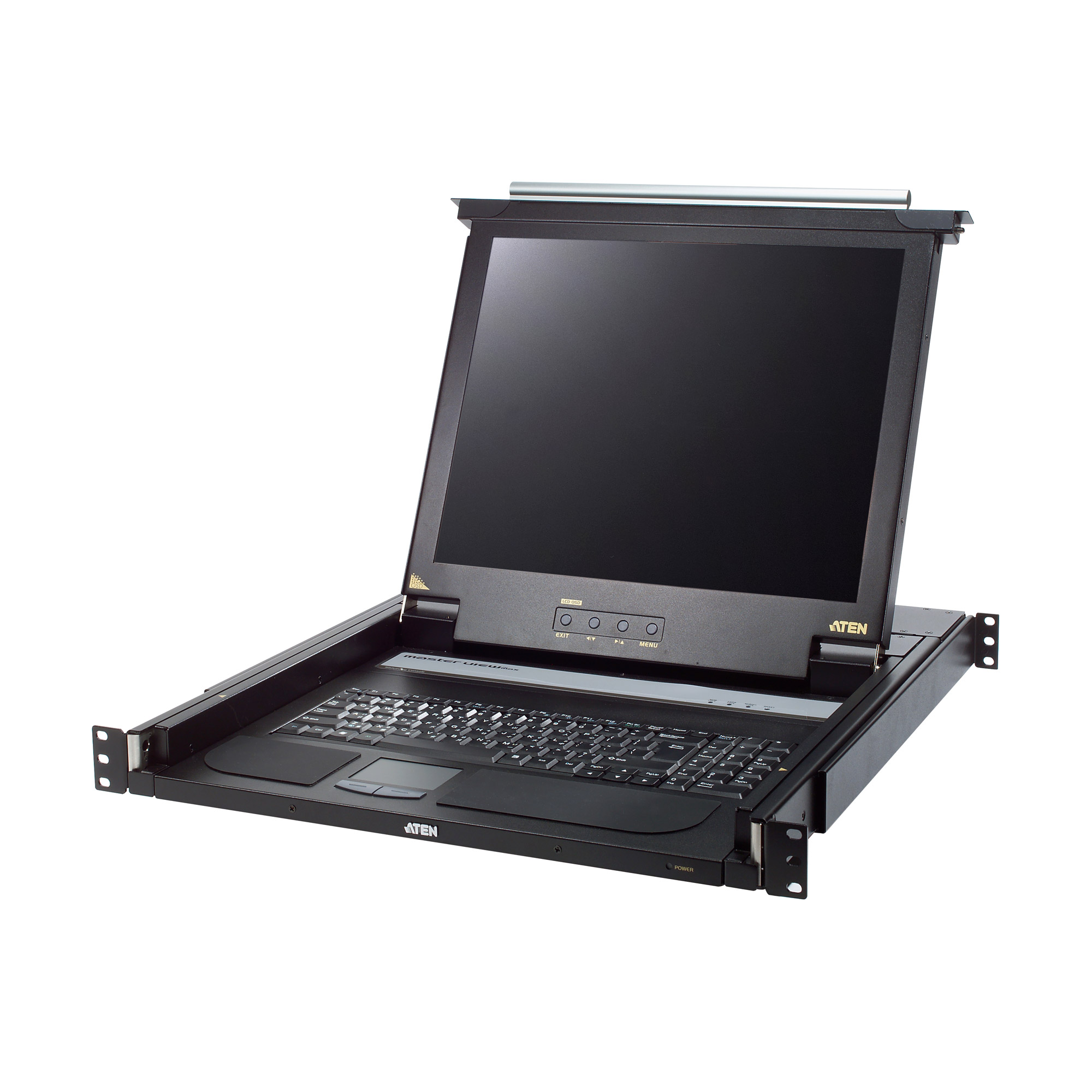 ATEN CL1000M Slideaway-Konsole mit 17 Zoll-Display, Rackmontage, DE-Layout (PS/2-USB, VGA)