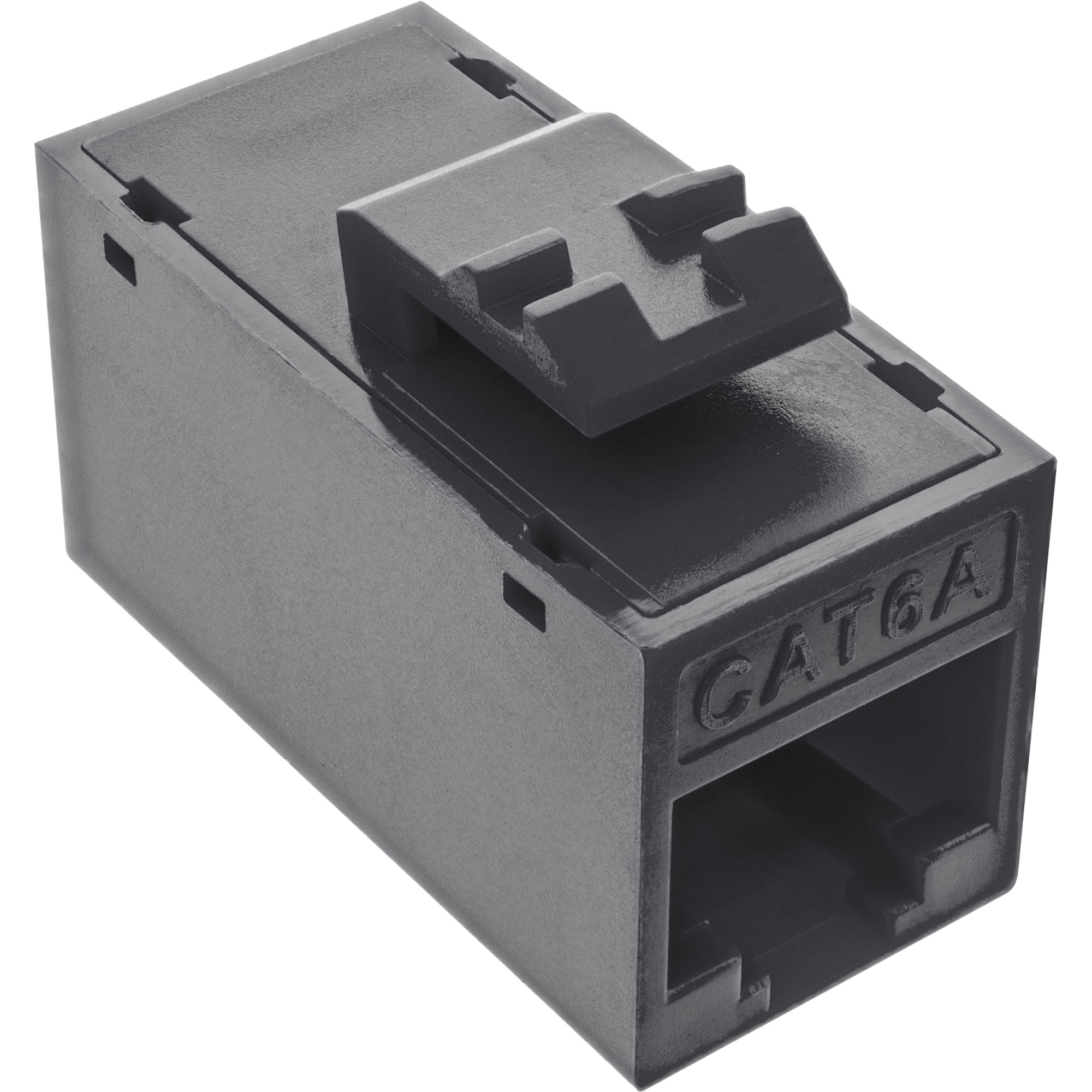 8er Pack InLine® Keystone RJ45 Buchse/Buchse, ungeschirmt, Cat.6A, schwarz