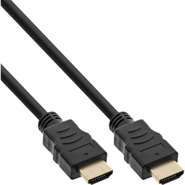 25er Bulk-Pack InLine® HDMI Kabel, HDMI-High Speed mit Ethernet, Stecker / Stecker, schwarz / gold,