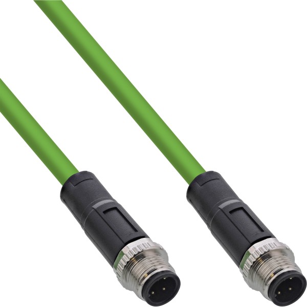 InLine® Industrie Netzwerkkabel, M12 4-pin D-kodiert Stecker/Stecker, PUR, 7,5m