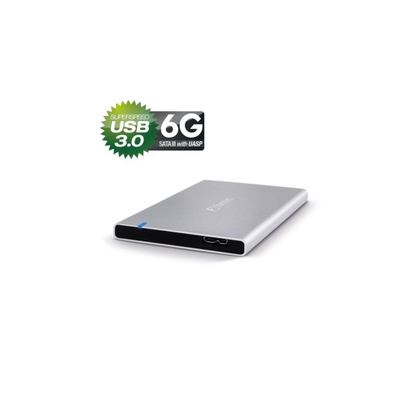 FANTEC ALU7MMU, 2,5" Aluminium Gehäuse USB 3.0 für SATA & SSD-Festplatten, silber