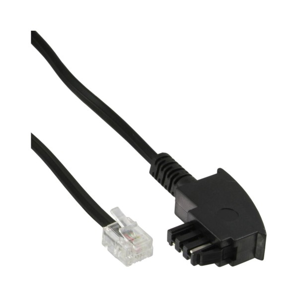InLine® TAE-F Kabel, für Telekom/Siemens-Geräte, TAE-F Stecker an RJ11 Stecker, 6m