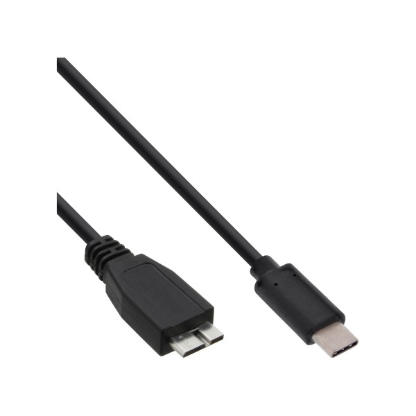 InLine® USB 3.1 Kabel, Typ C Stecker an Micro-B Stecker, schwarz, 2m