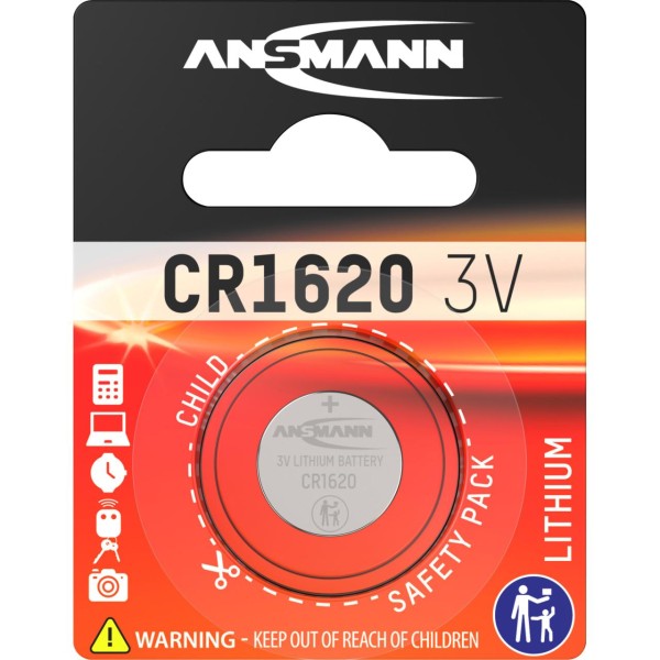 ANSMANN 5020072 Knopfzelle CR1620 3V Lithium