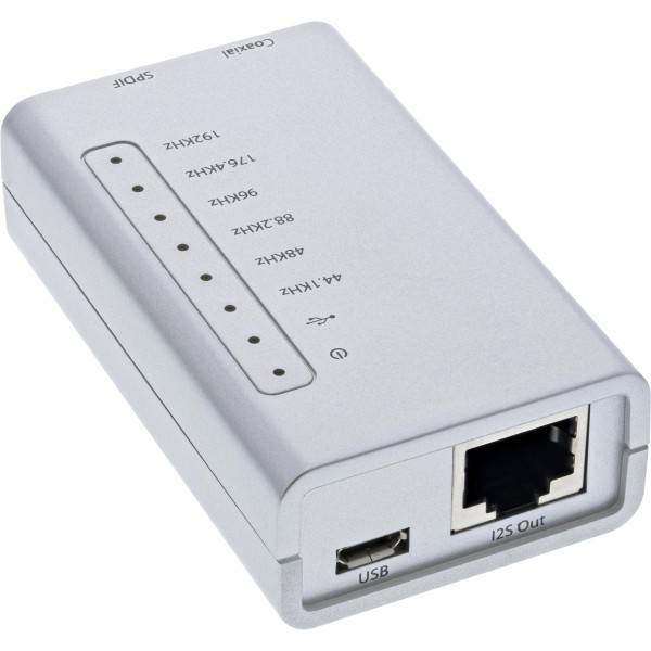 InLine® USB HD Audio Konverter, USB Hi-Fi (24-bit 192kHz) zu Digital Coax / Toslink / I2S Audio Konv