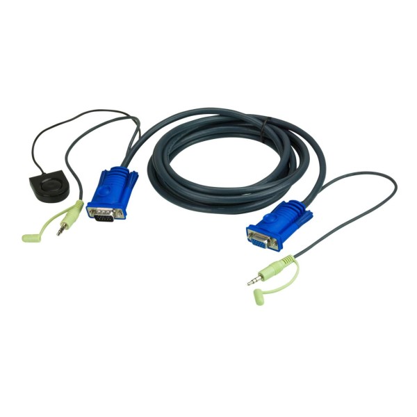 ATEN 2L-5205B KVM Switching Kabelsatz, VGA, Audio, Schalter, Länge 5m