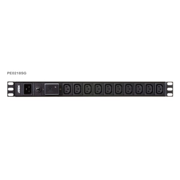 ATEN PE0218SG 19" Stromverteilung 1HE 17-Port IEC-C13 + 1x C19 Basic PDU mit Überspannungsschutz